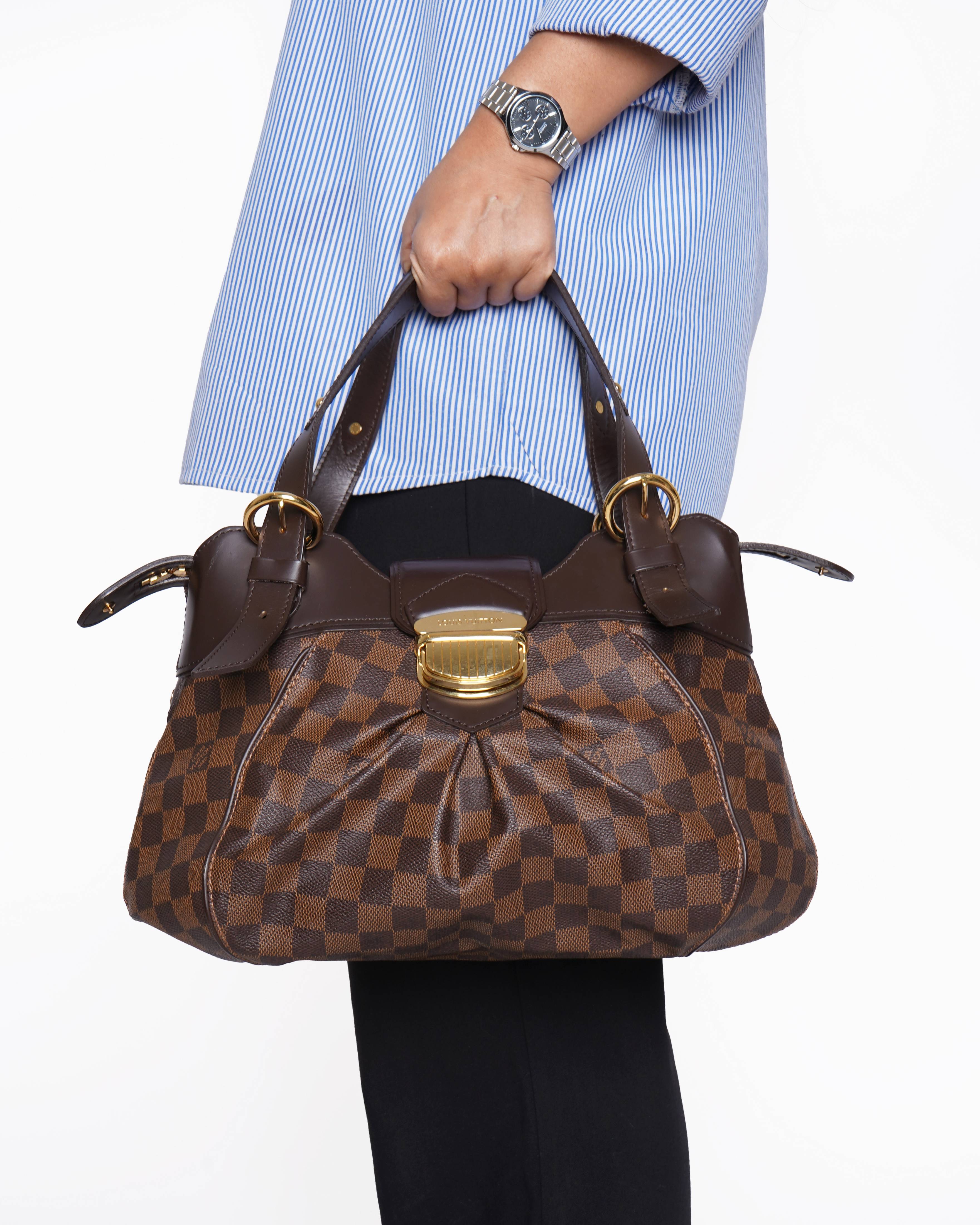 Louis Vuitton Damier Ebene Canvas Sistina HandBag