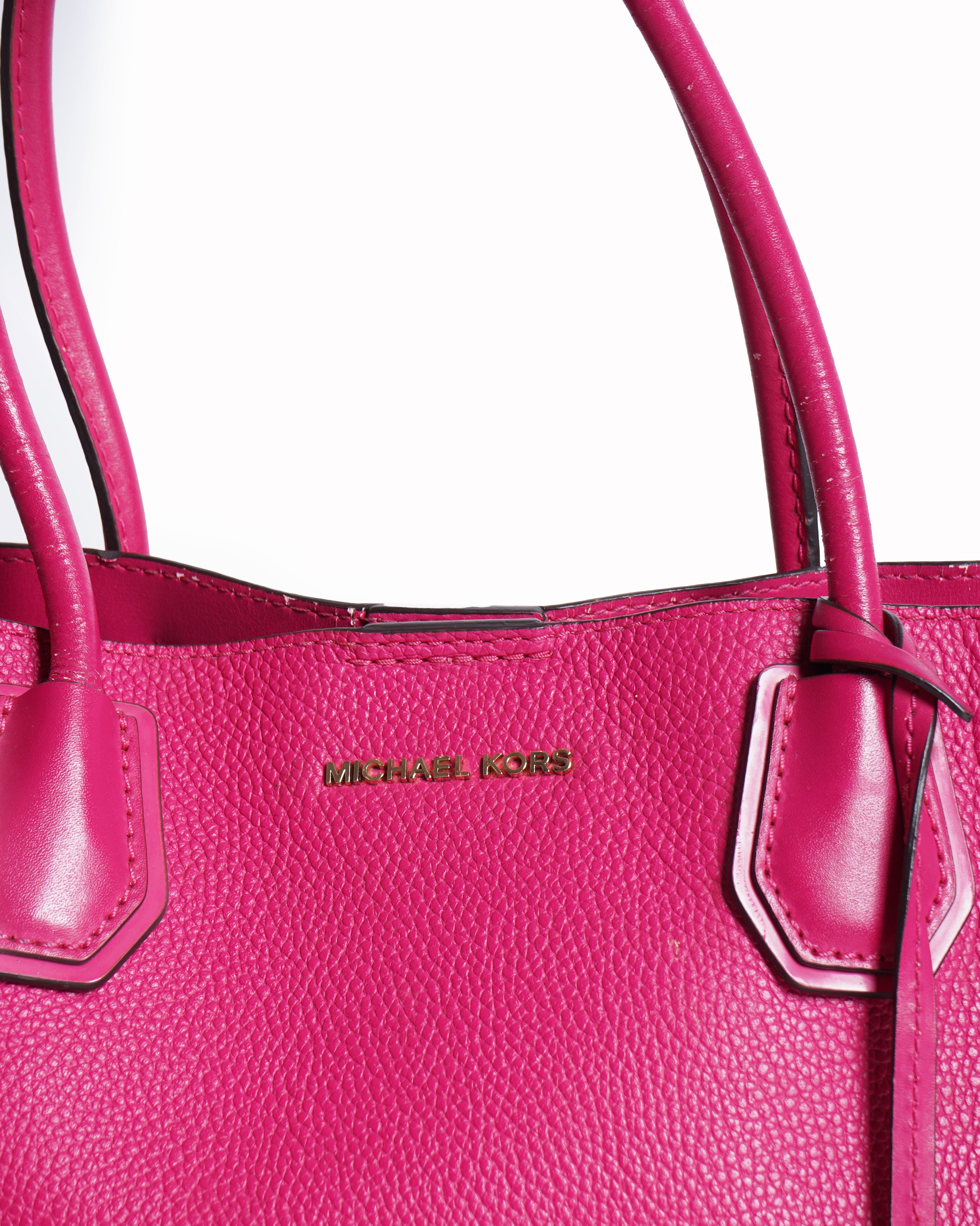 Michael Kors Red Mercer Gallery Medium Leather Satchel