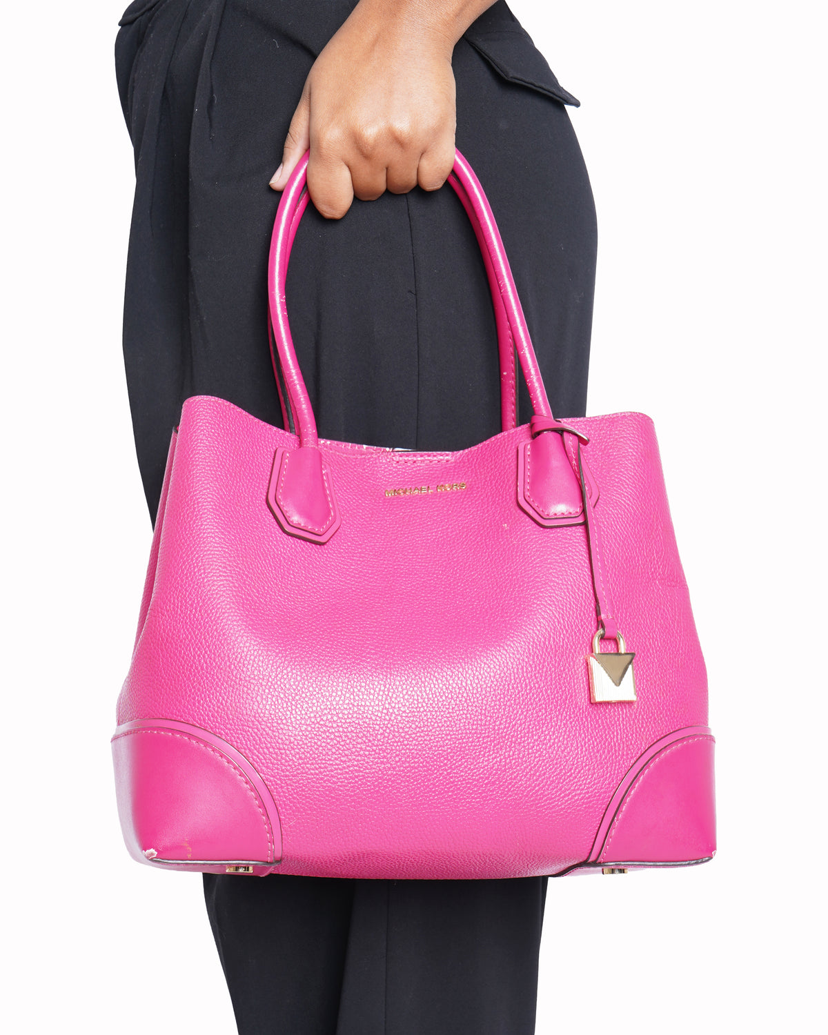 Michael Kors Red Mercer Gallery Medium Leather Satchel
