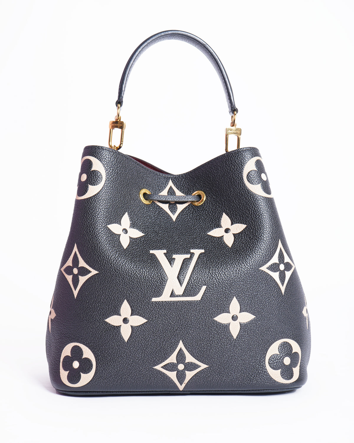 New Louis Vuitton NeoNoe MM Bicolor Monogram Empreinte Leather Handbag