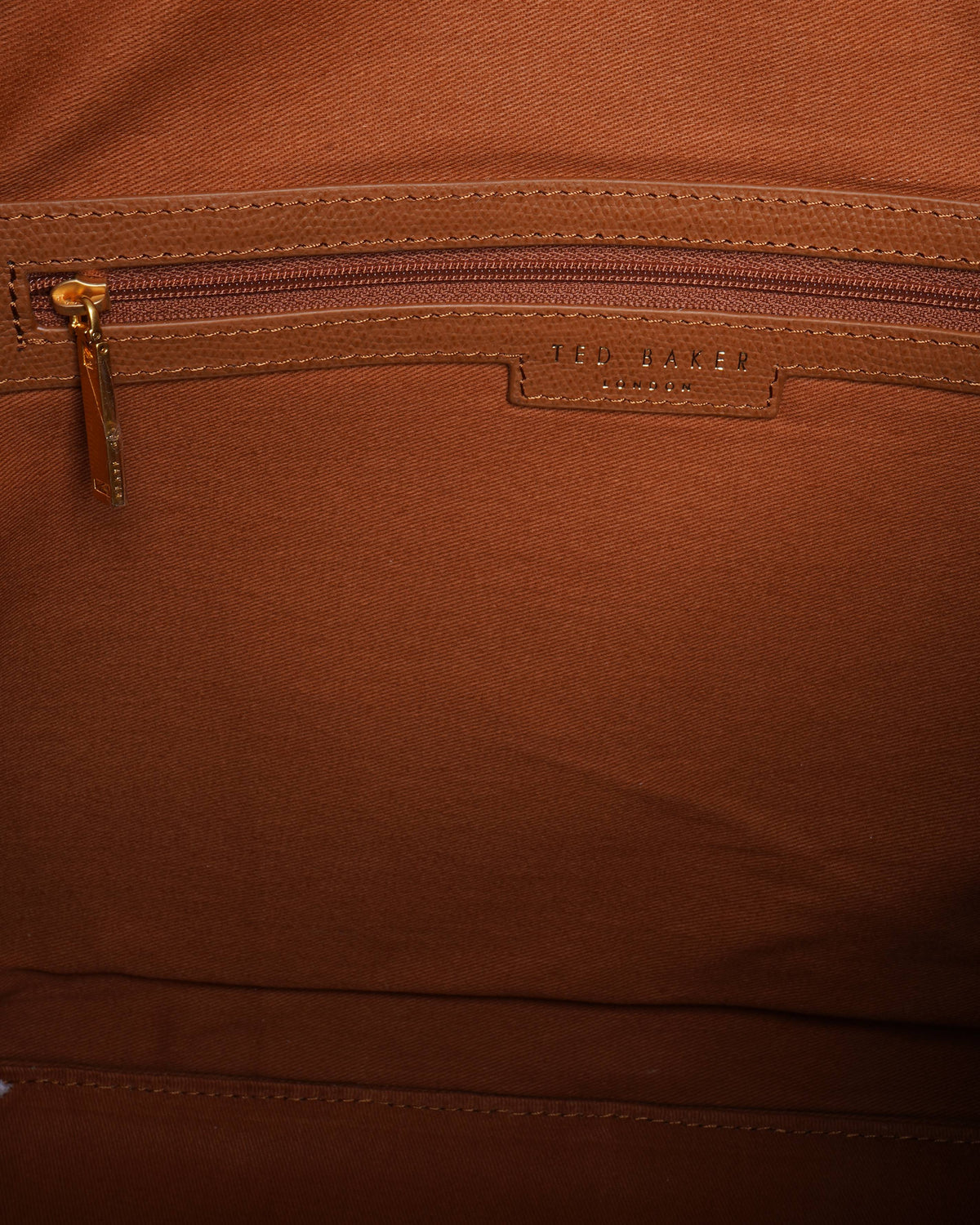 Ted baker tan textured padlock tote bag