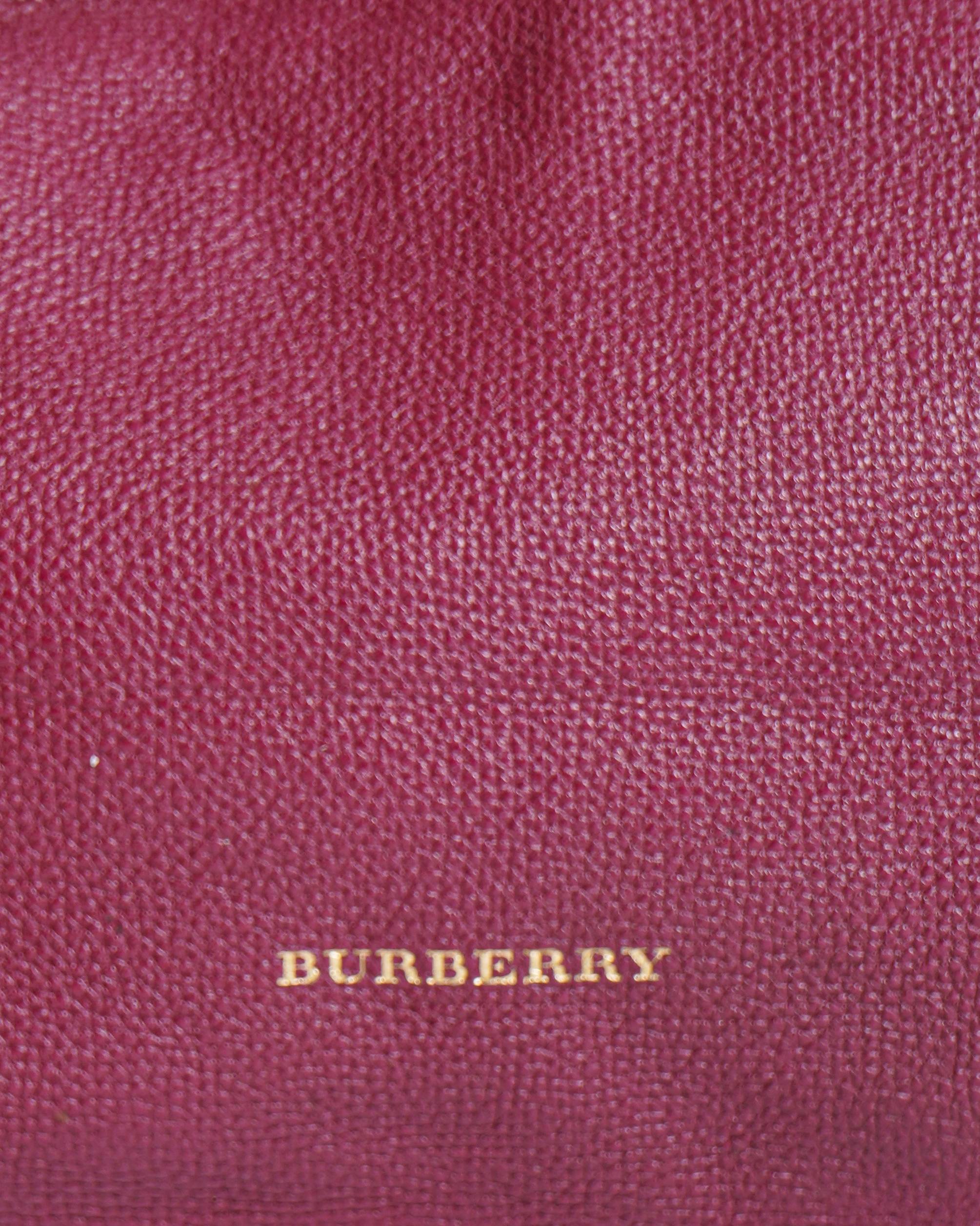 Burberry House Check Derby Leather Small Canterbury Tote Bag