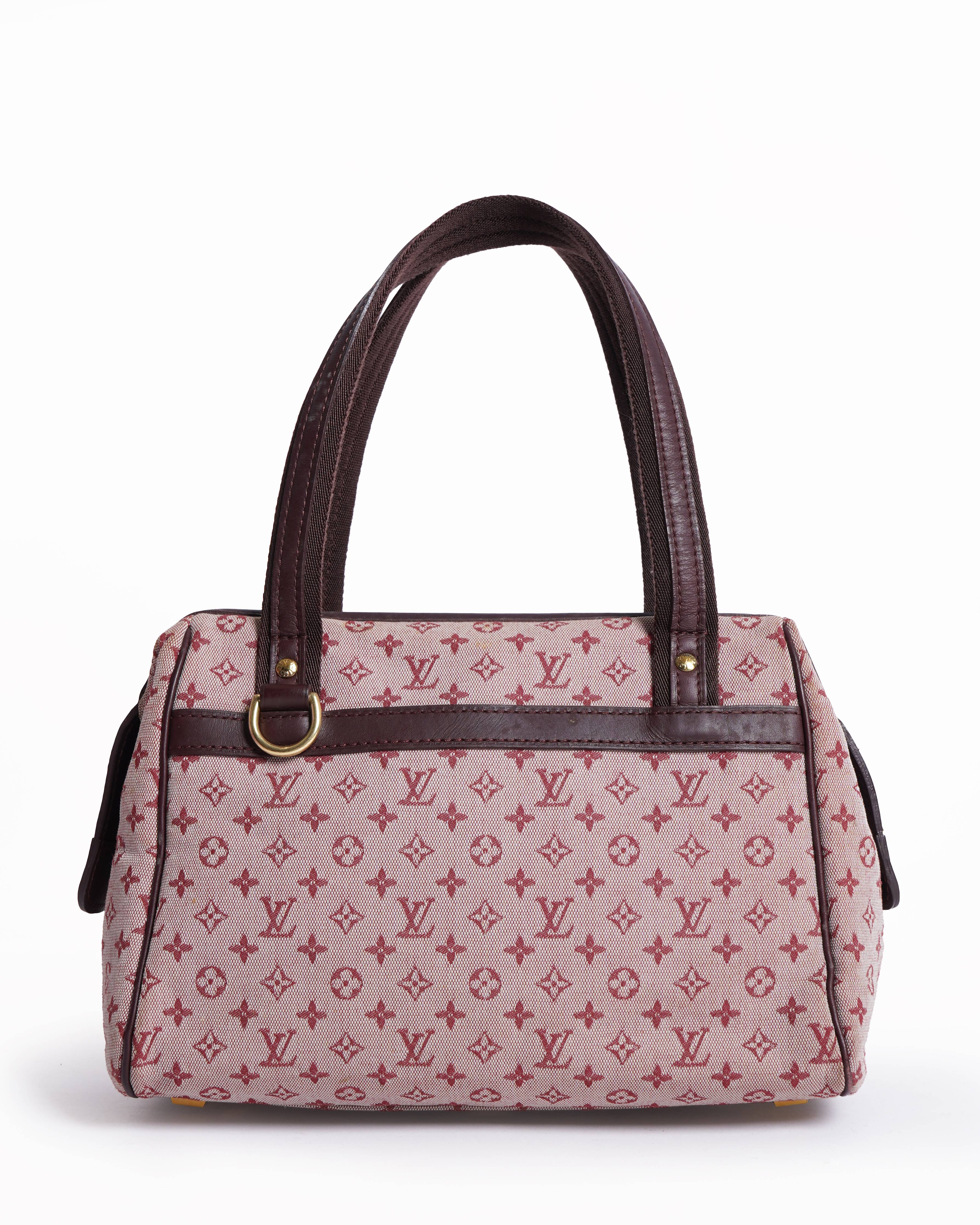 Louis vuitton josephine pm handbag in monogram mini lin canvas