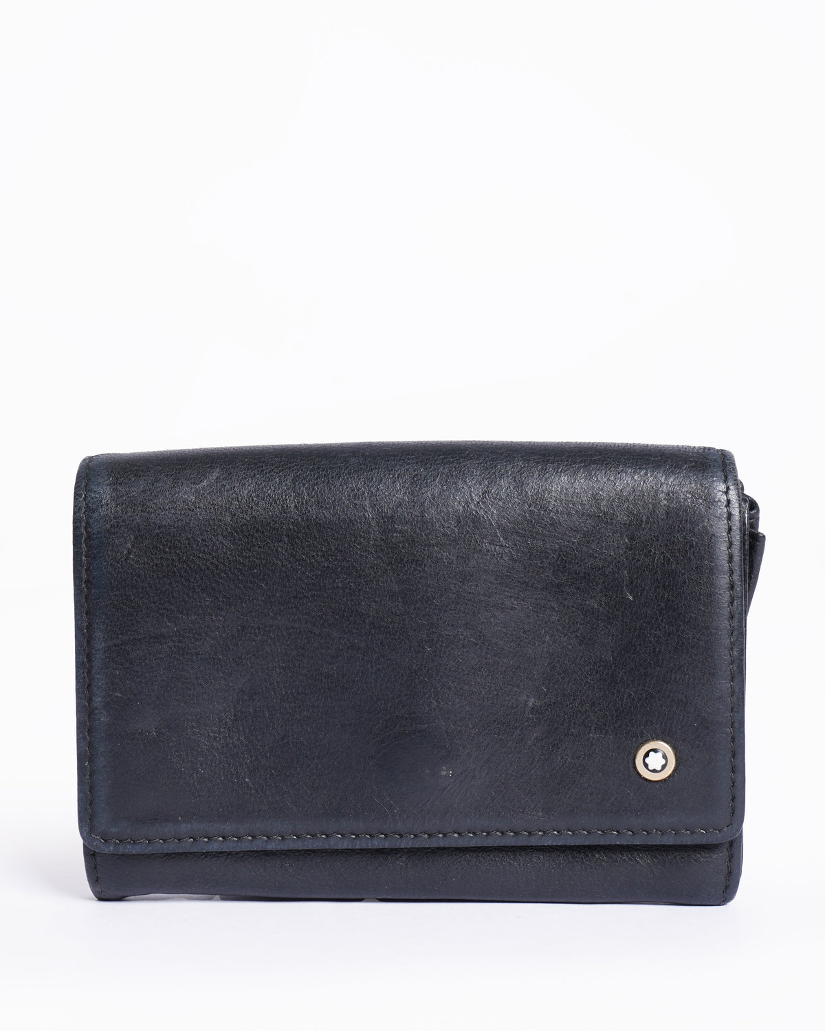 Montblanc leather card holder with a flap