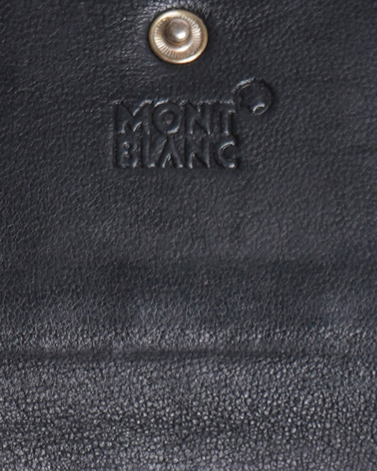 Montblanc leather card holder with a flap