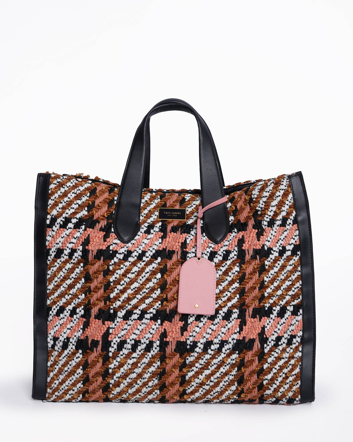 Kate Spade large manhattan plaid tote bag