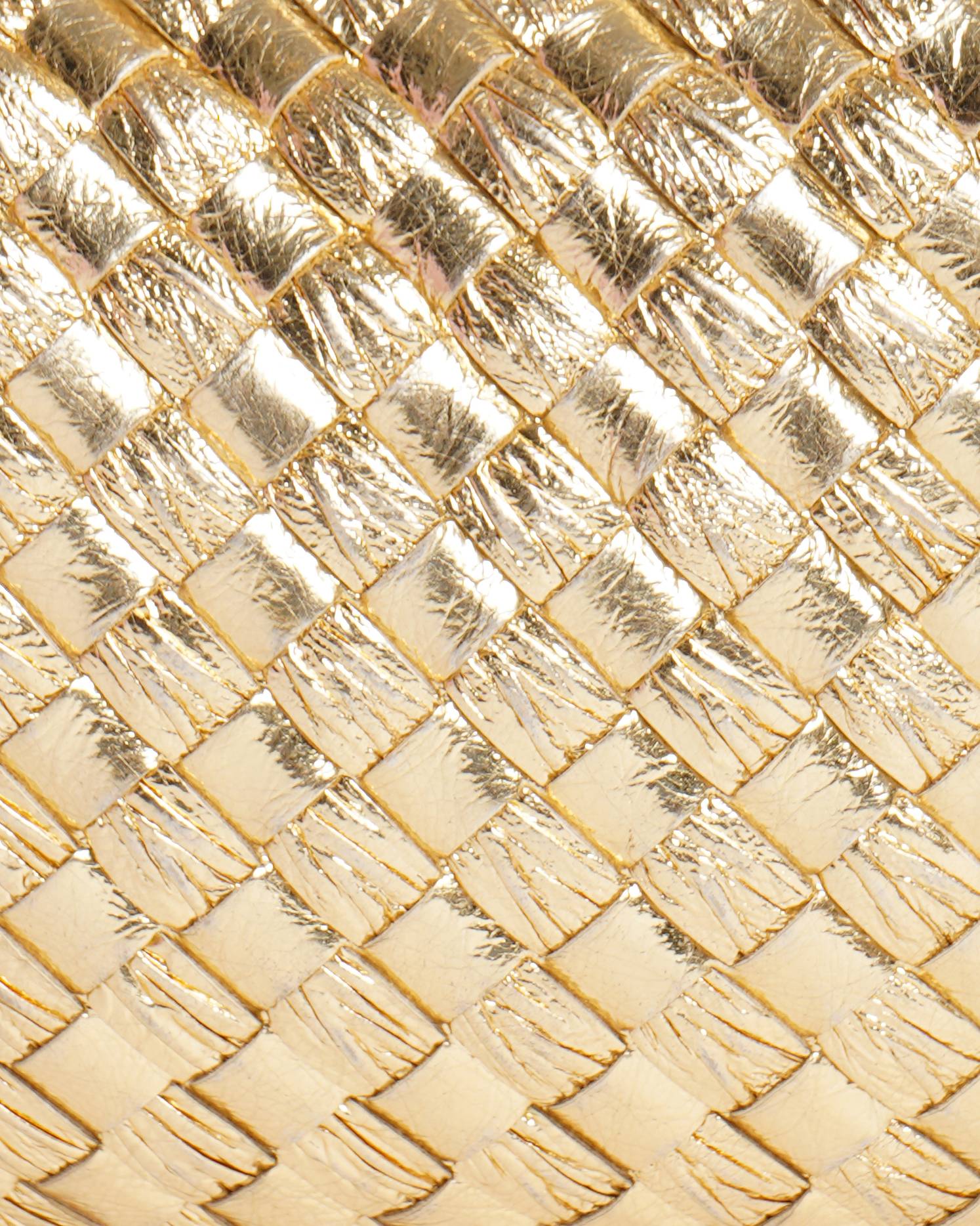 Bottega Veneta Mini Jodie Metallic Gold Intrecciato Handbag