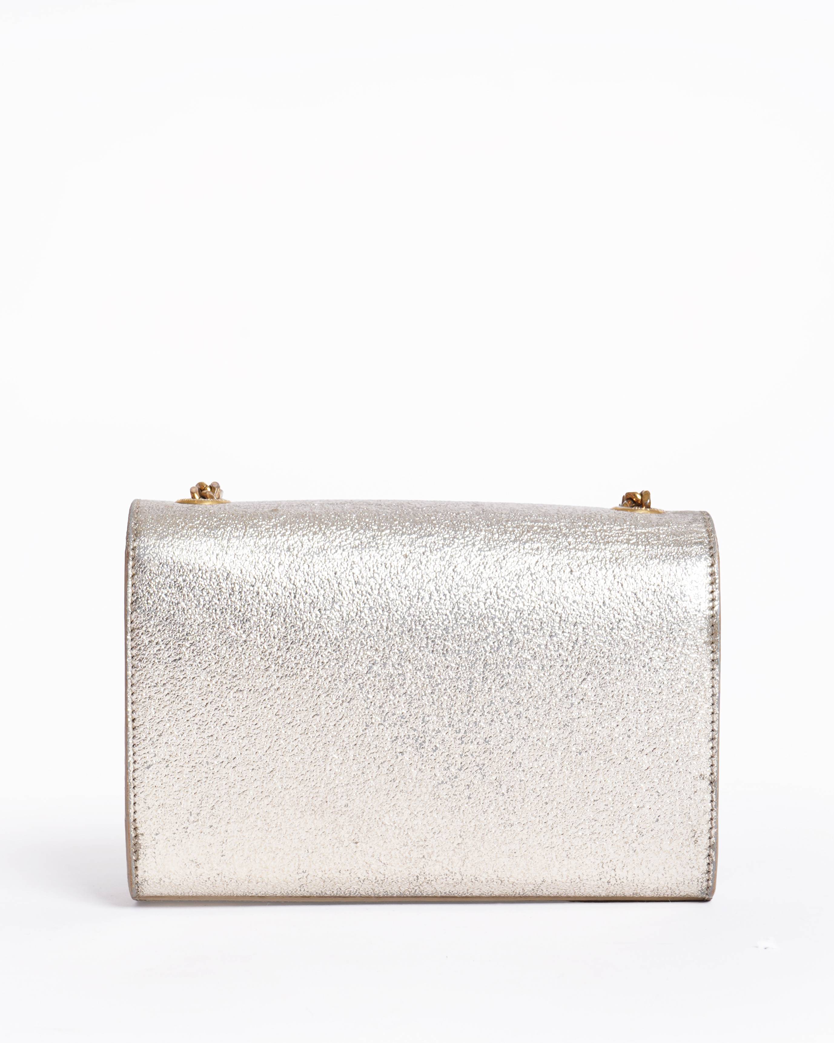 Saint Laurent Kate Gold leather shoulder bag
