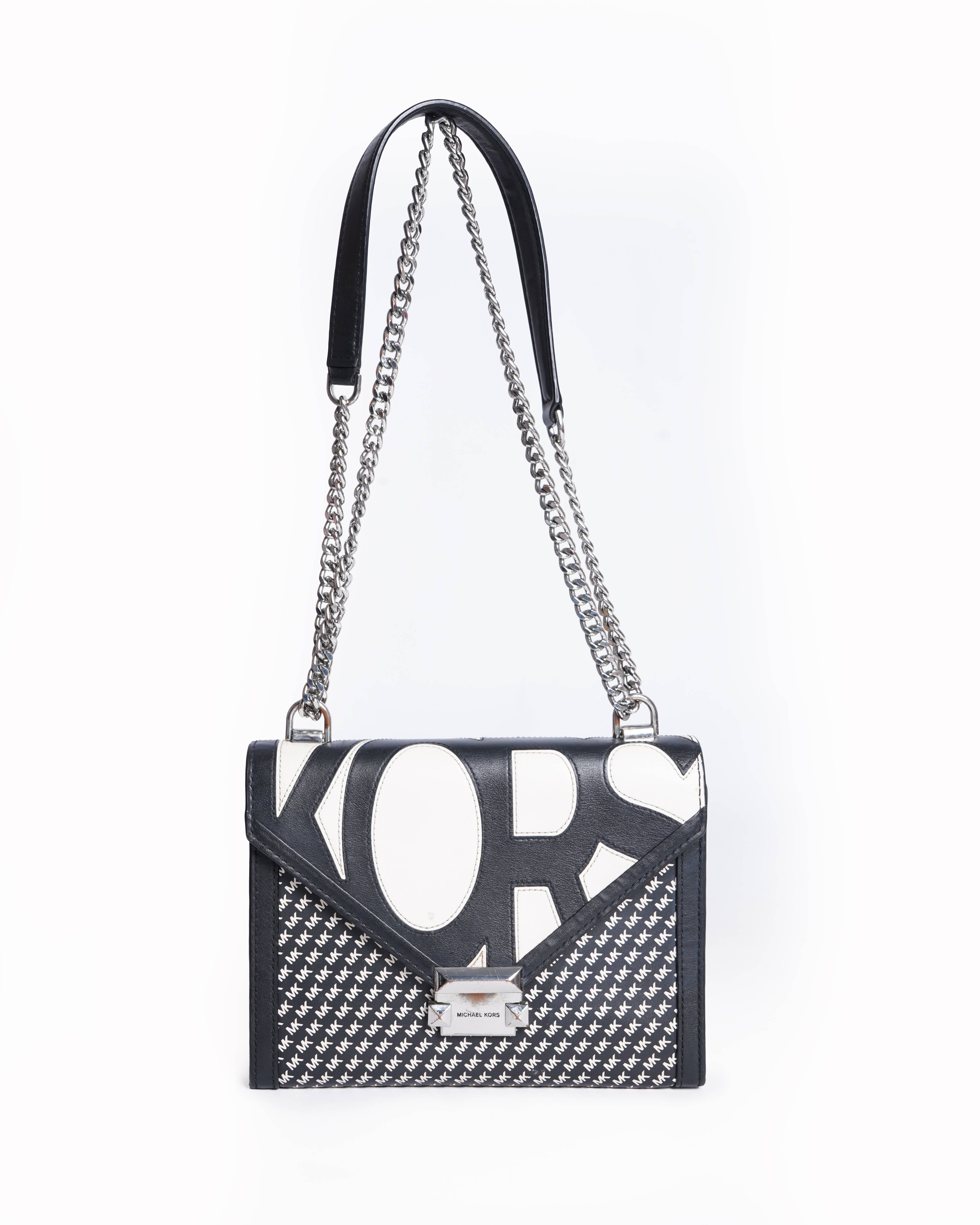 Michael Kors Whitney Large Graphic Logo Convertible Shoulder Bag
