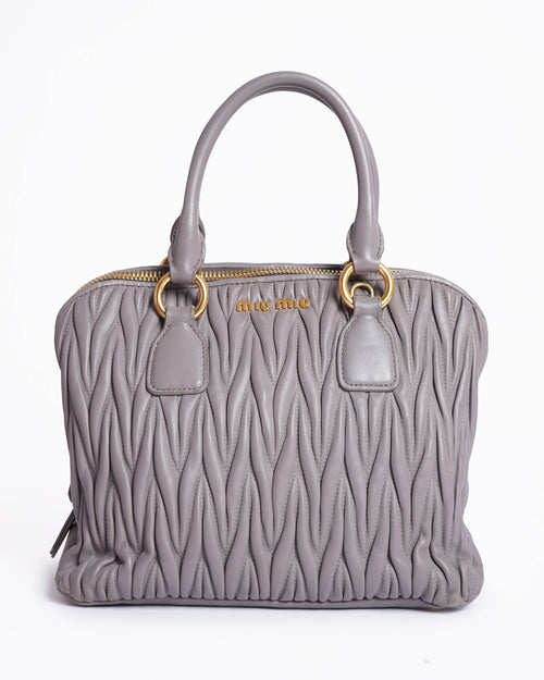Miu Miu Matelasse Bowler Bag