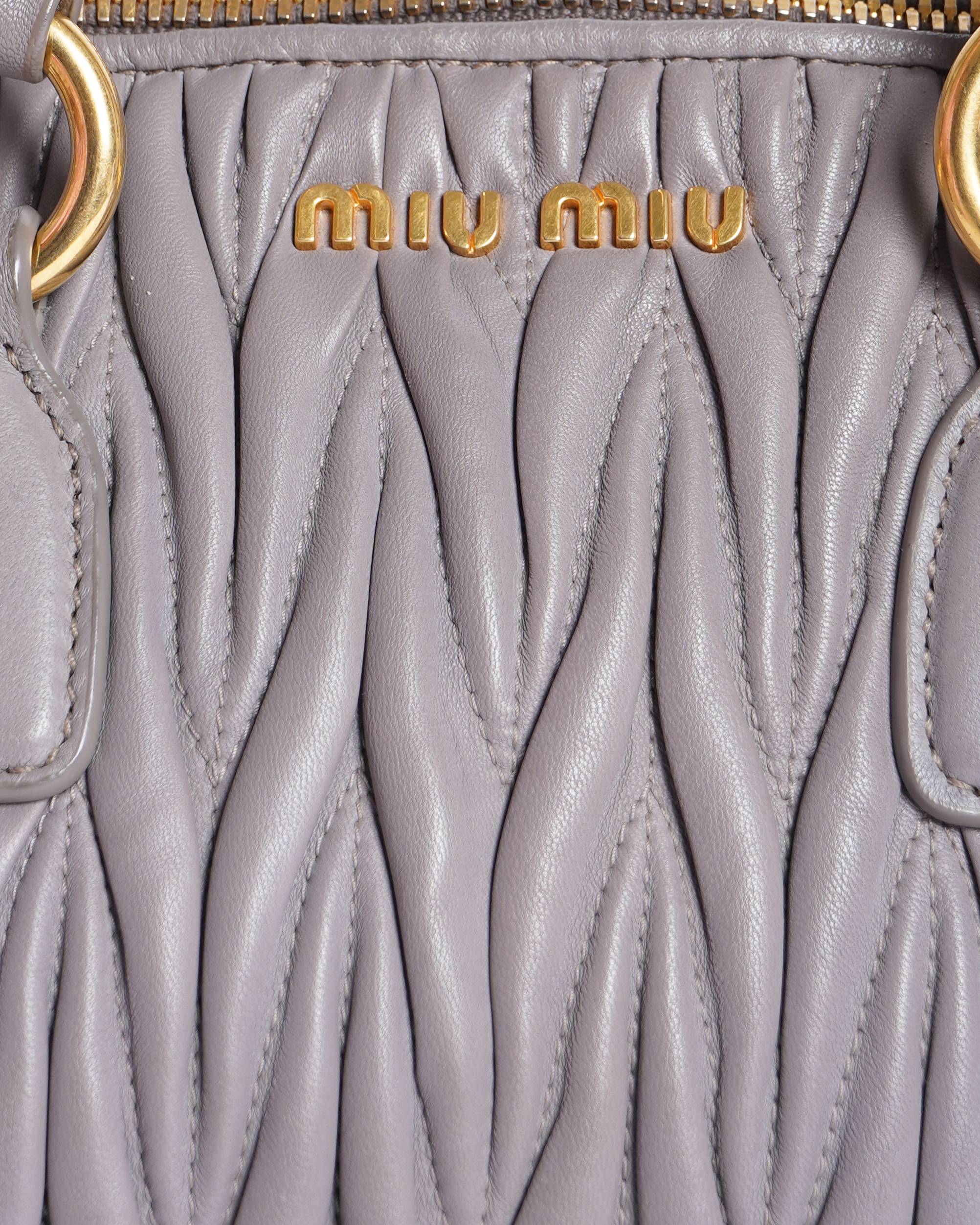 Miu Miu Matelasse Bowler Bag