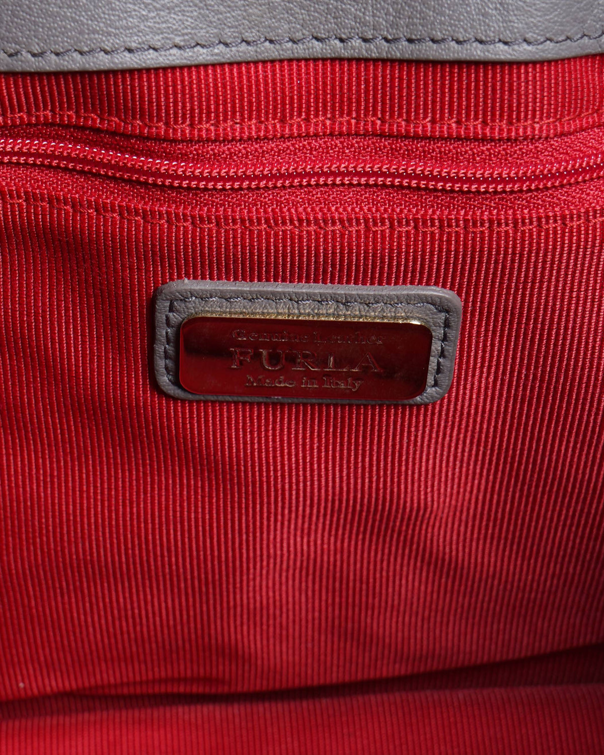 Furla 
Alice Leather Shoulder Bag in Grey