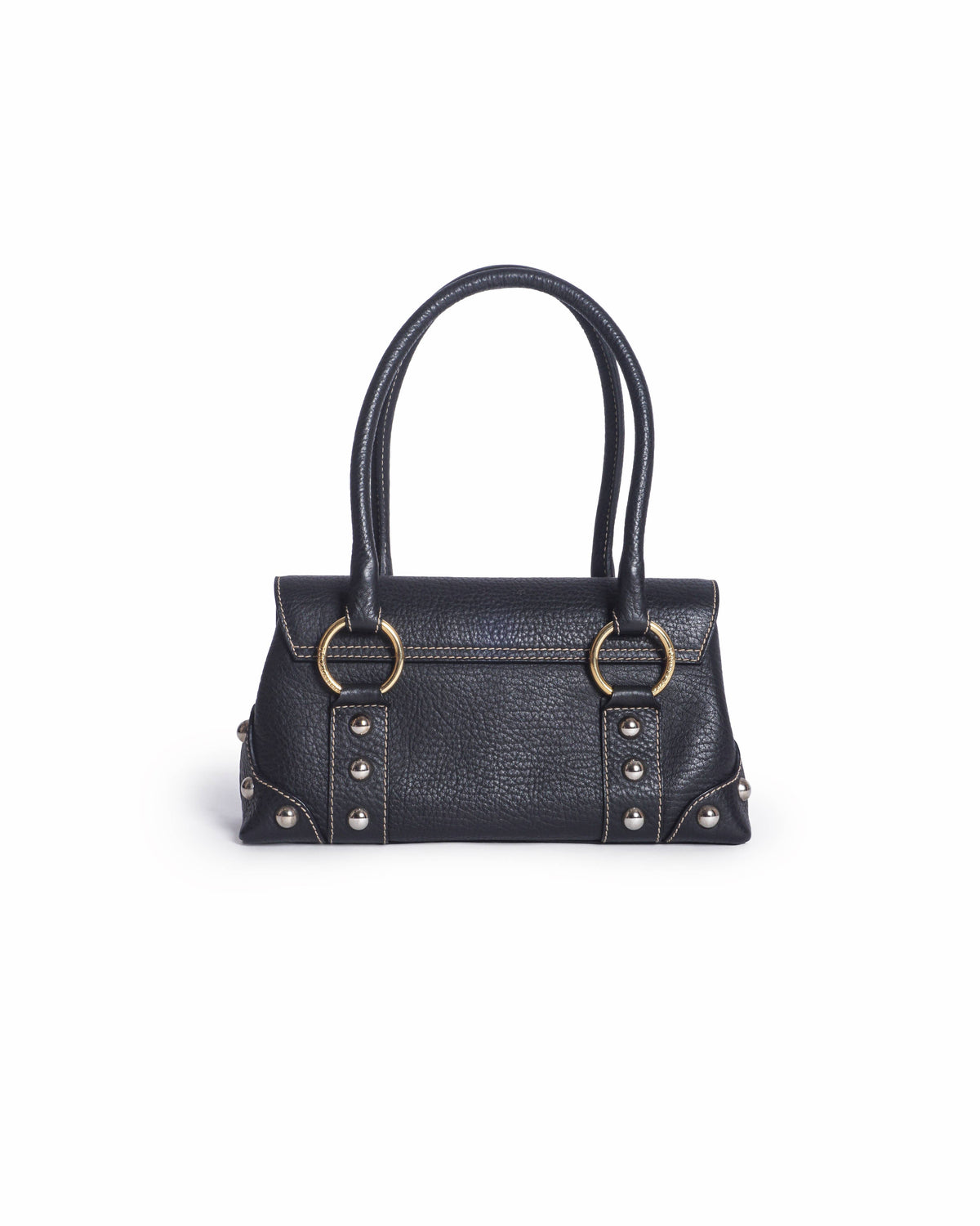 Dolce & Gabbana Studded Leather DG Flap Satchel Bag