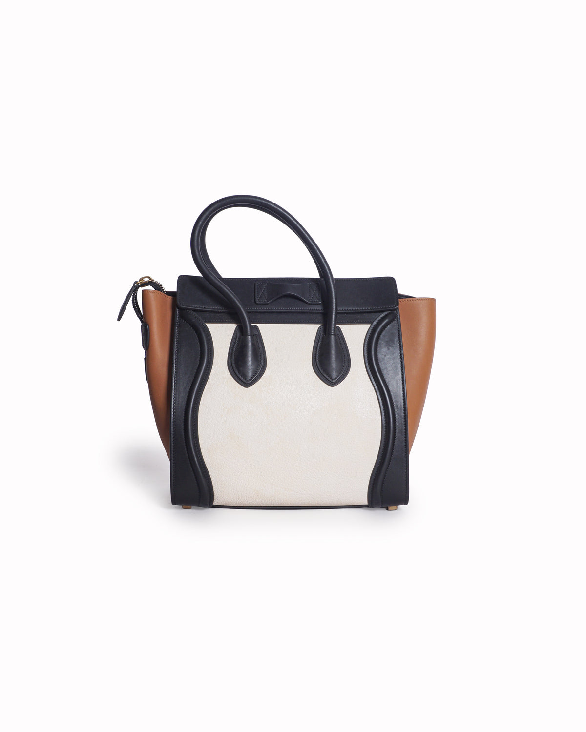Céline Tri-Color Pebbled Calfskin Luggage Tote