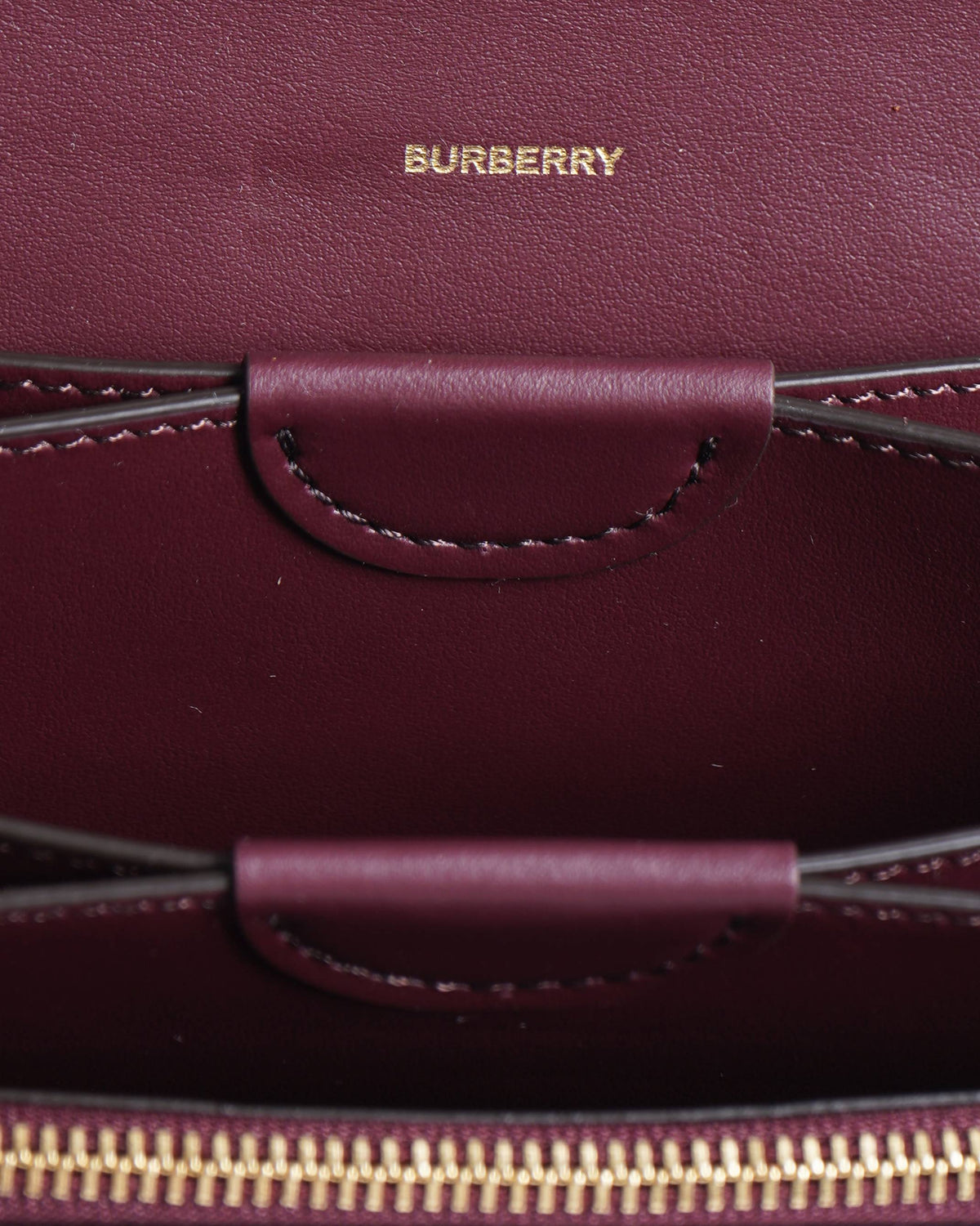 New Burberry hazelmere printed logo mahogany Wallet on Strap