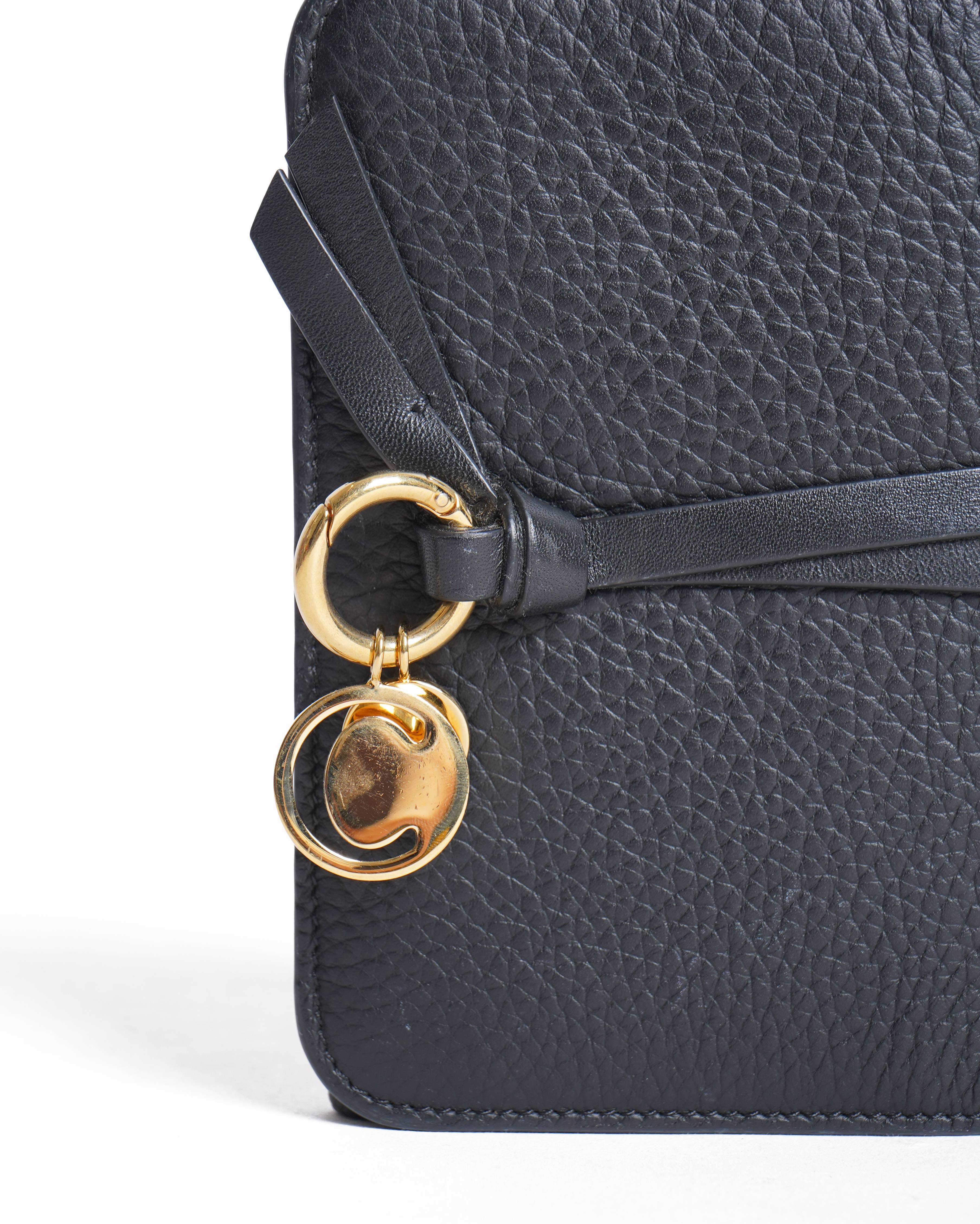 Chloe alphabet bi fold wallet in black