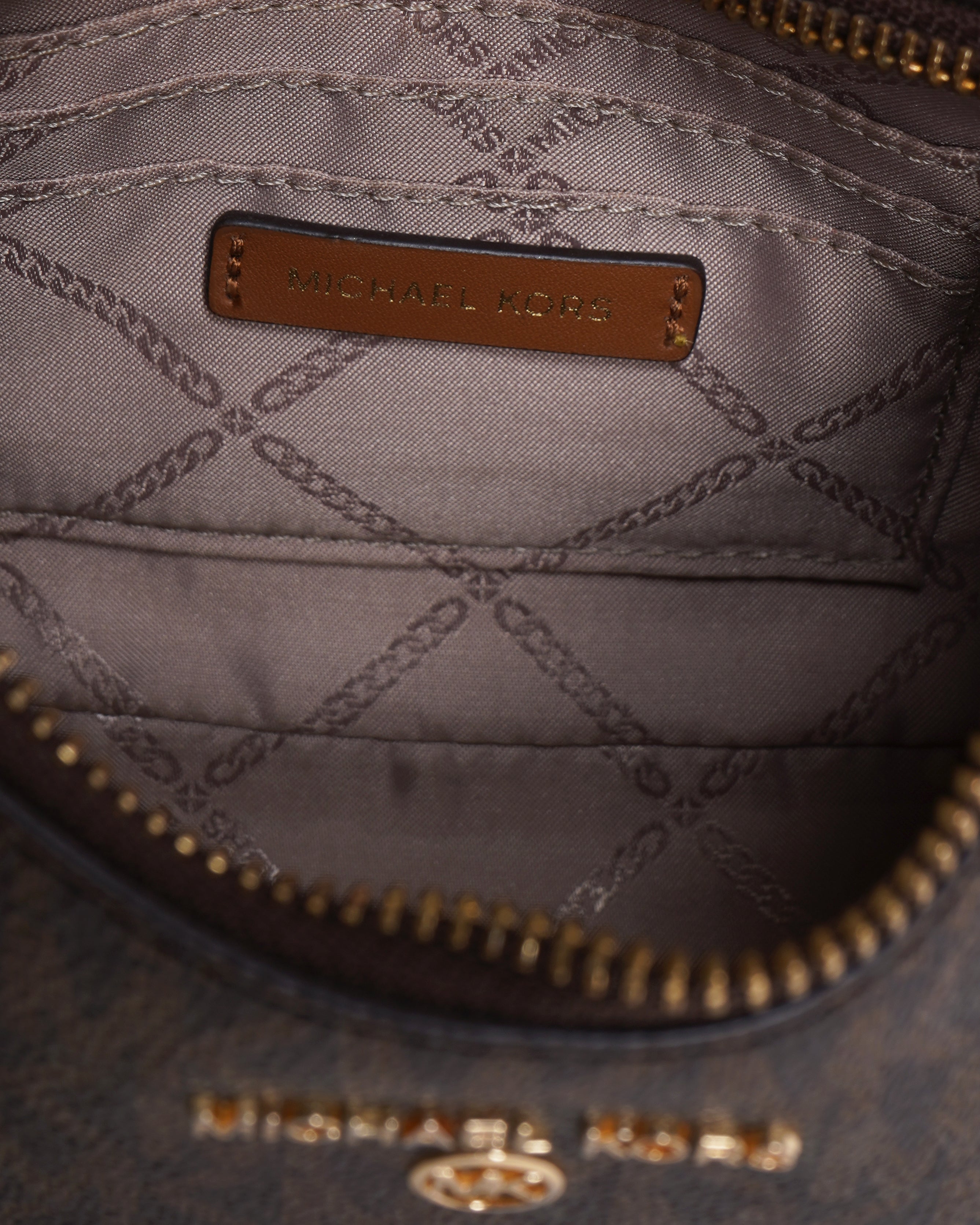 Michael Kors Brown Monogram shoulder bag