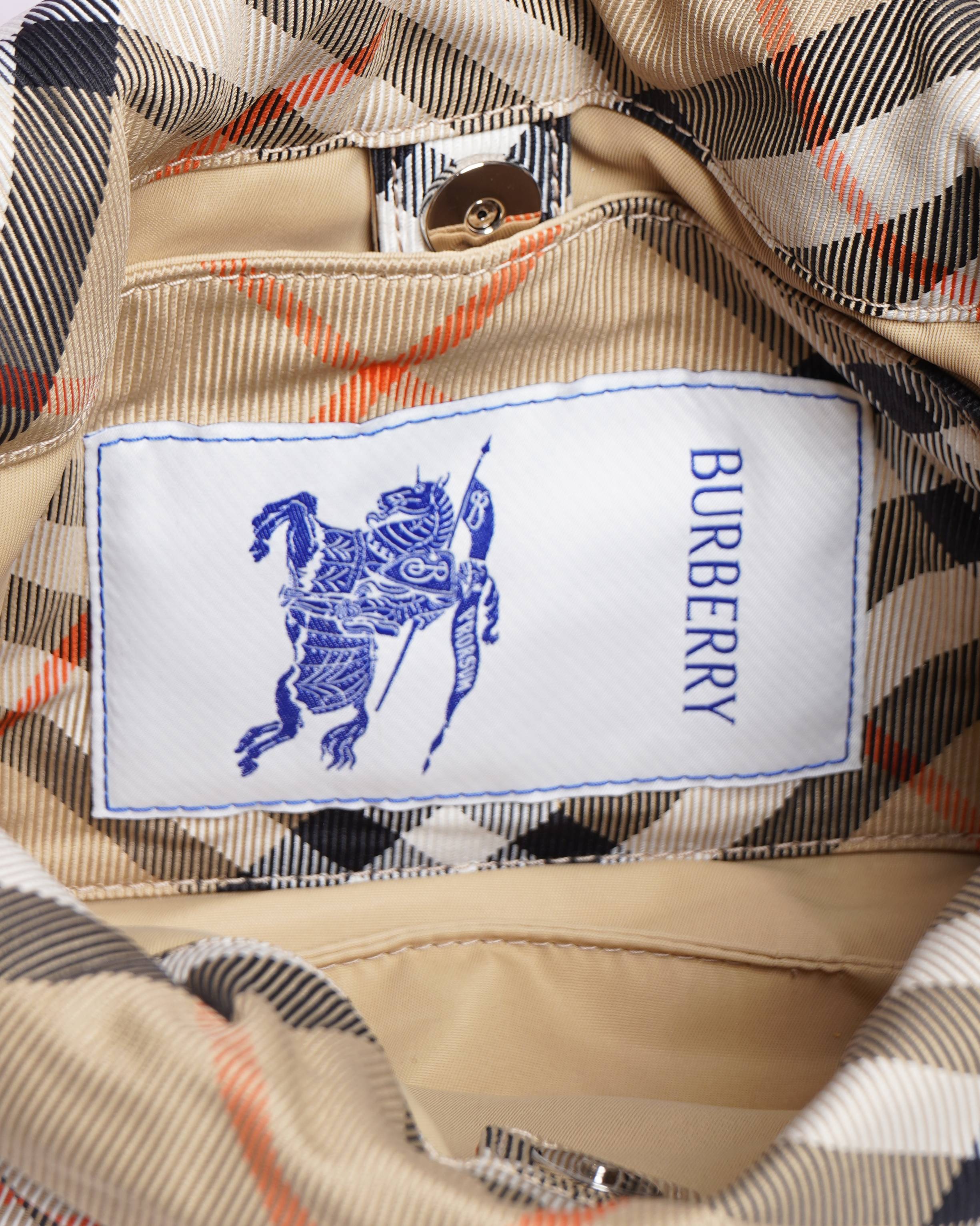New Burberry Drawstring Crossbody Bag with Iconic Check Pattern