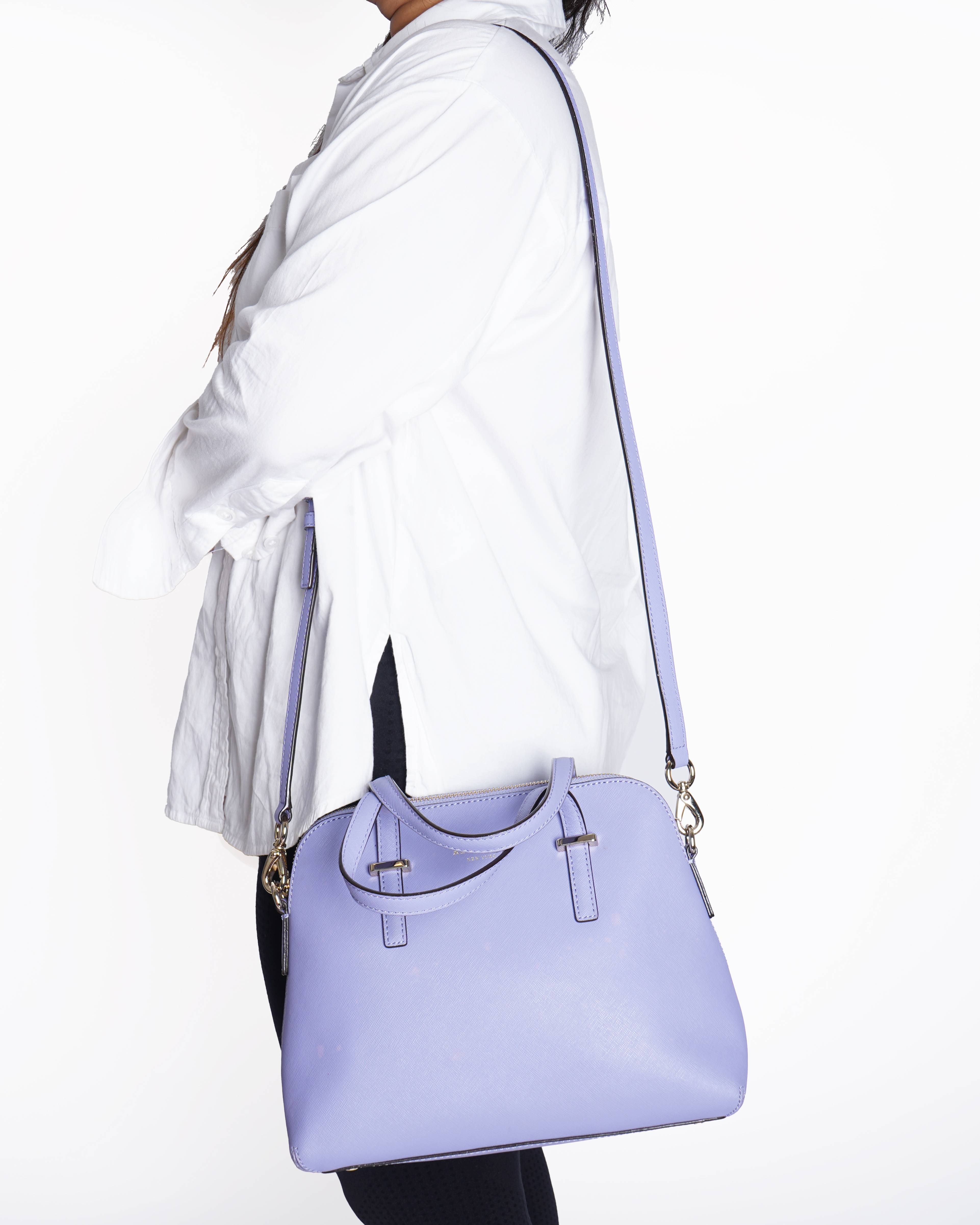 Kate Spade Lavender saffiano Leather Top Handle Bag