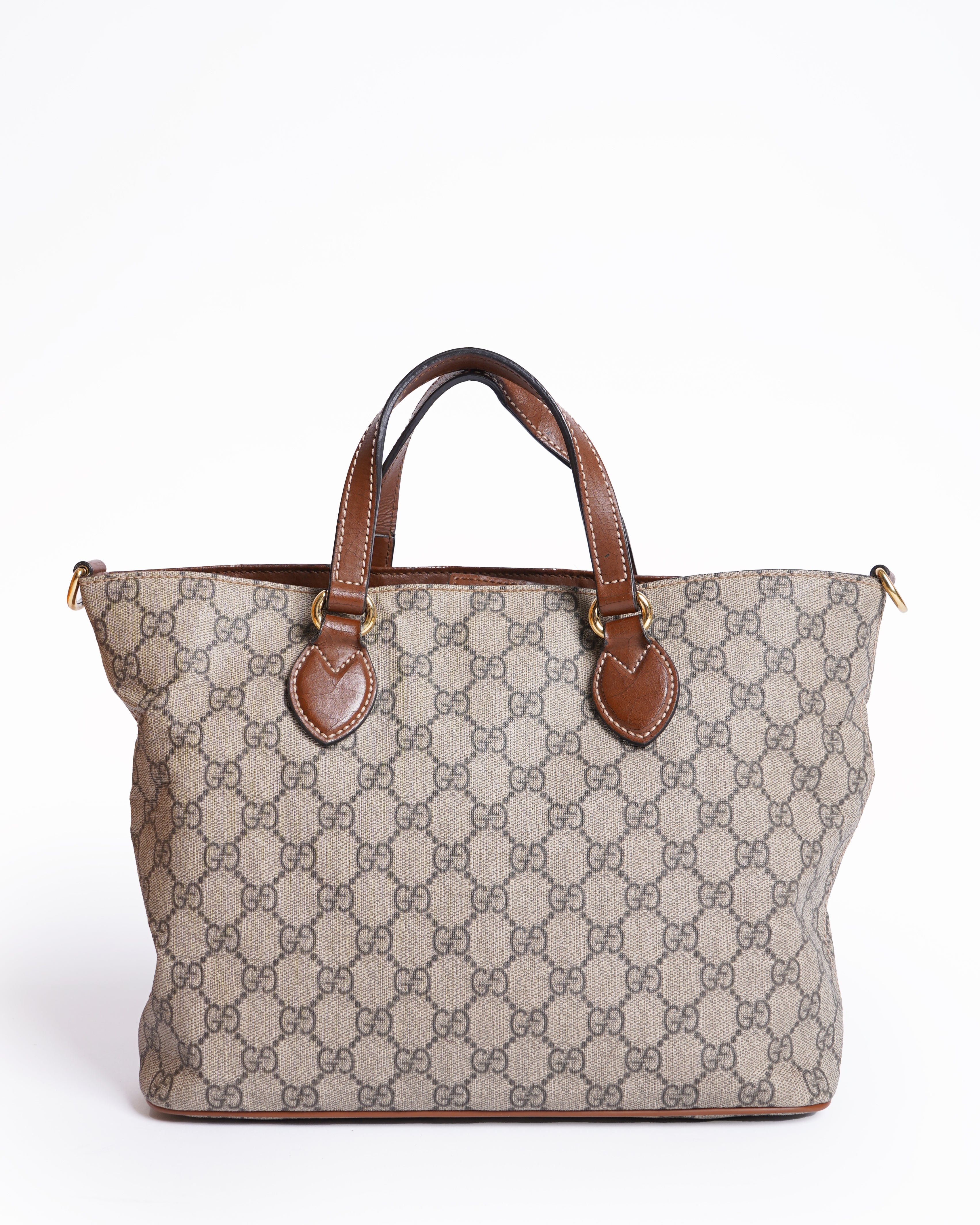 Gucci GG Supreme Shoulder Bag WIth Crossbody Strap