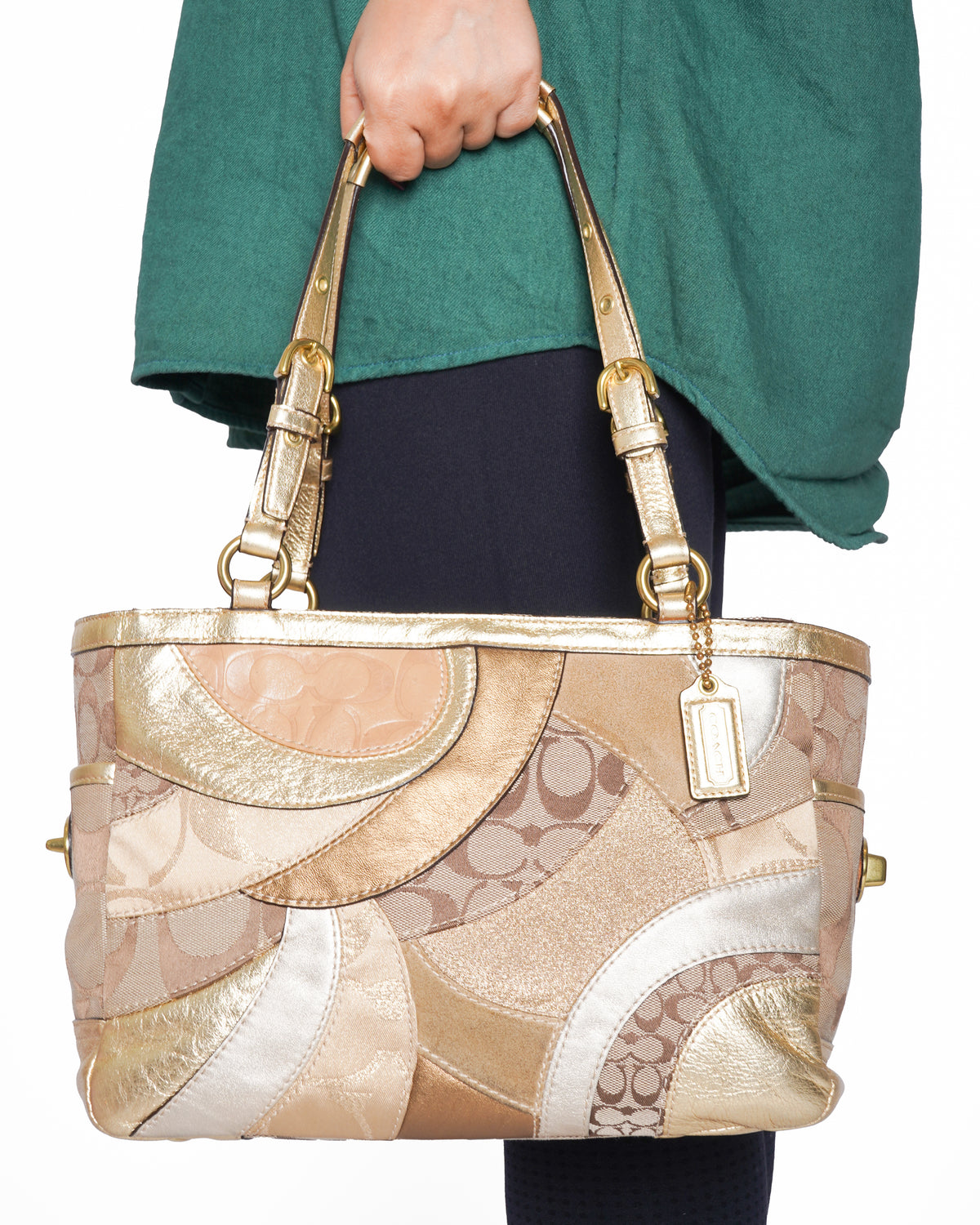 Coach Mosaic Patchwork Signature Tote Bag