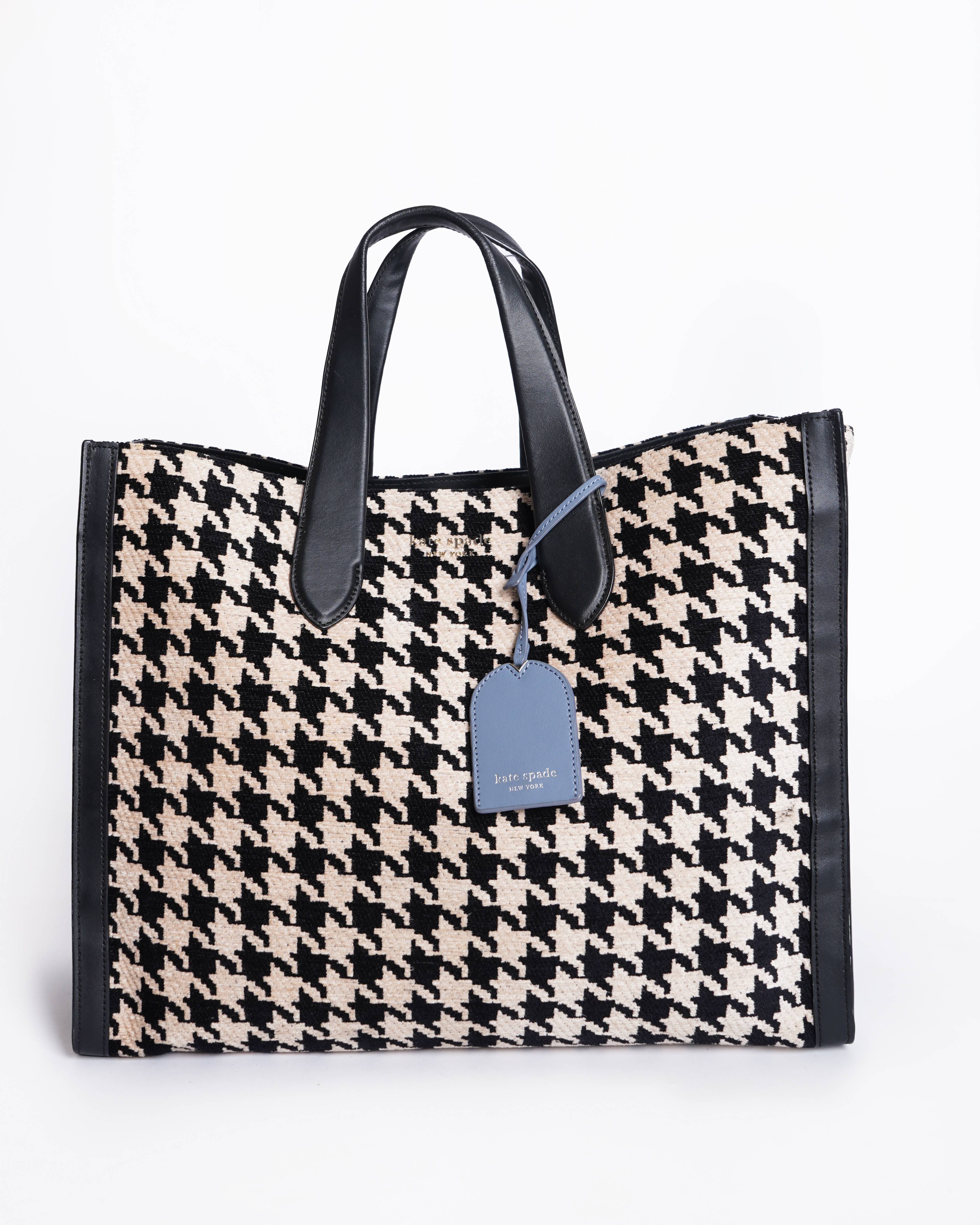 Kate spade new york manhattan houndstooth tweed large tote
