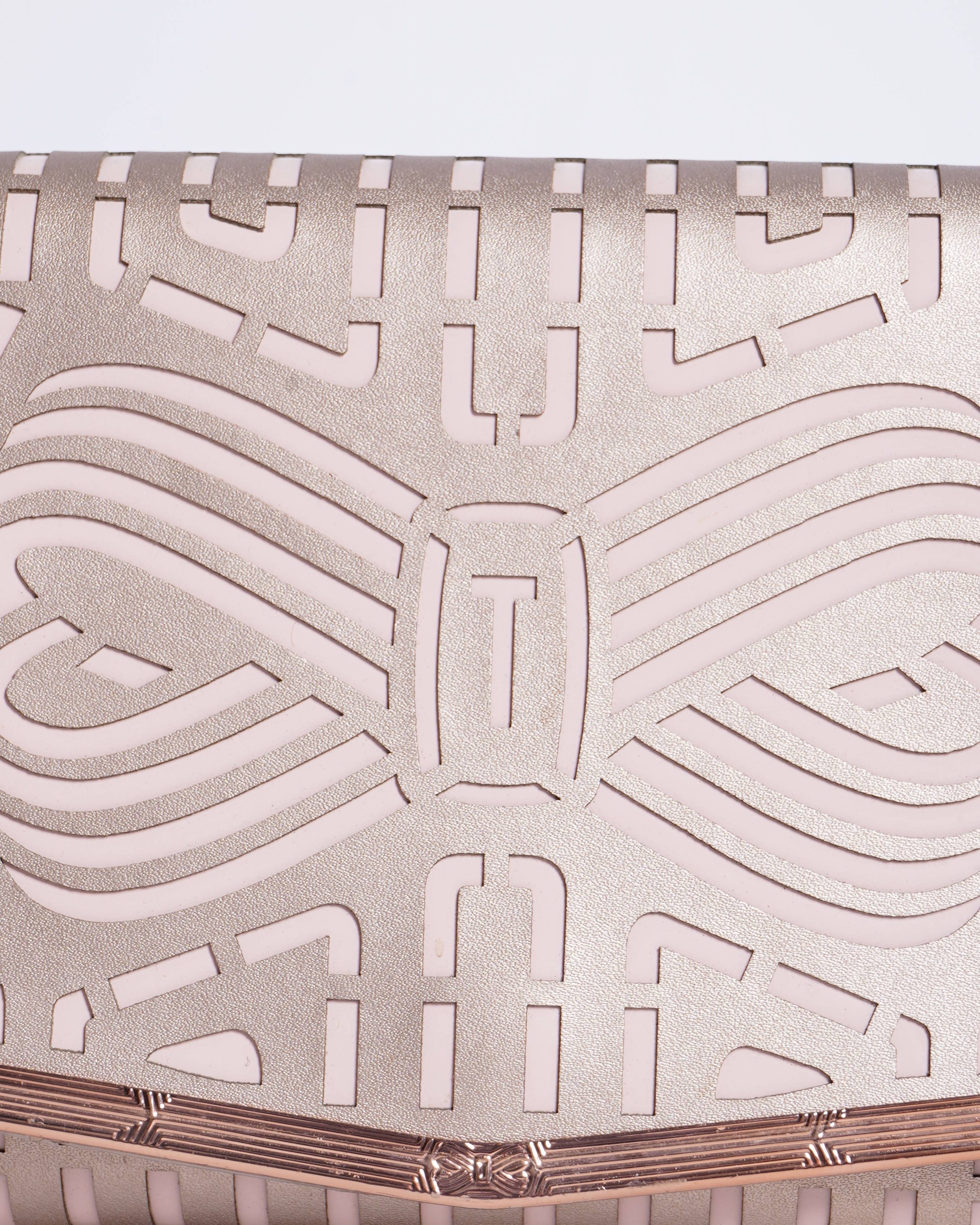 Ted Baker Bow embossed leather clutch bag