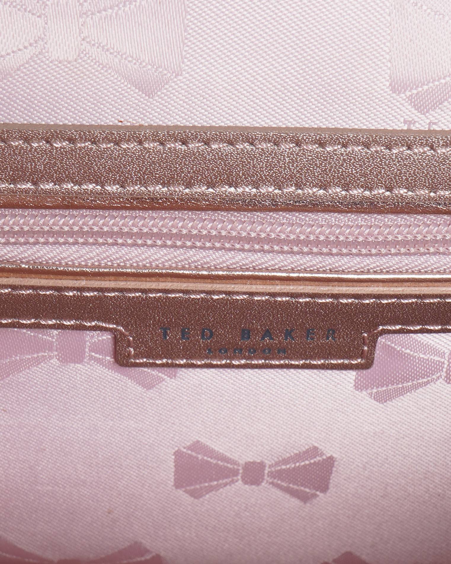 Ted Baker Bow embossed leather clutch bag