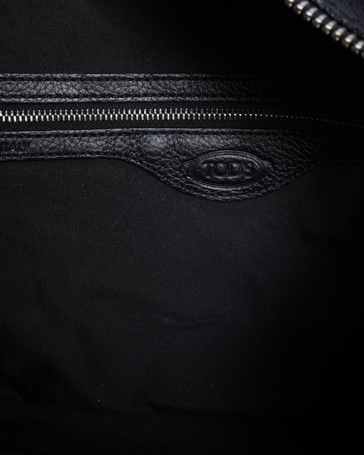 Tod's Black Pebbled Leather Tote