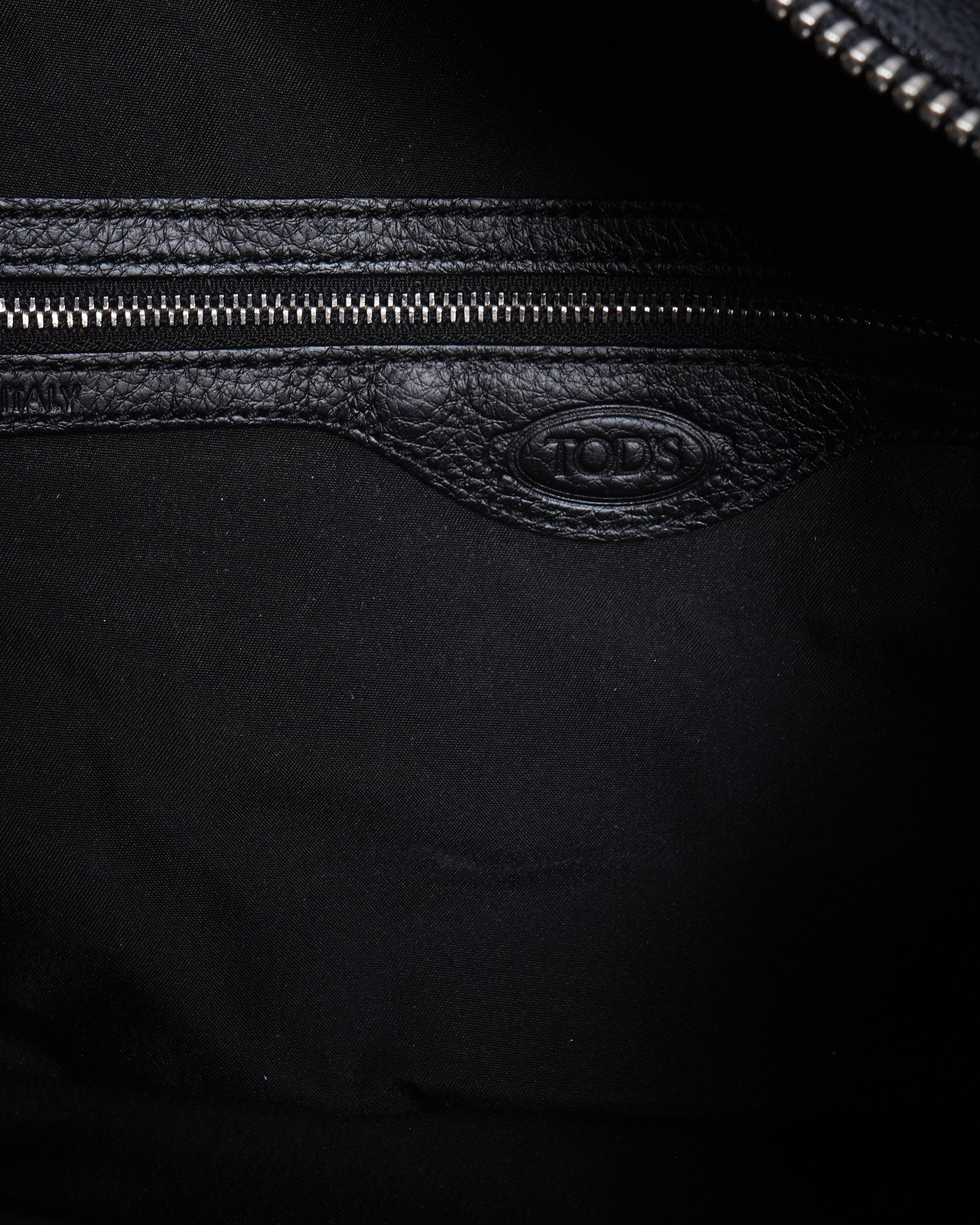 Tod's Black Pebbled Leather Tote