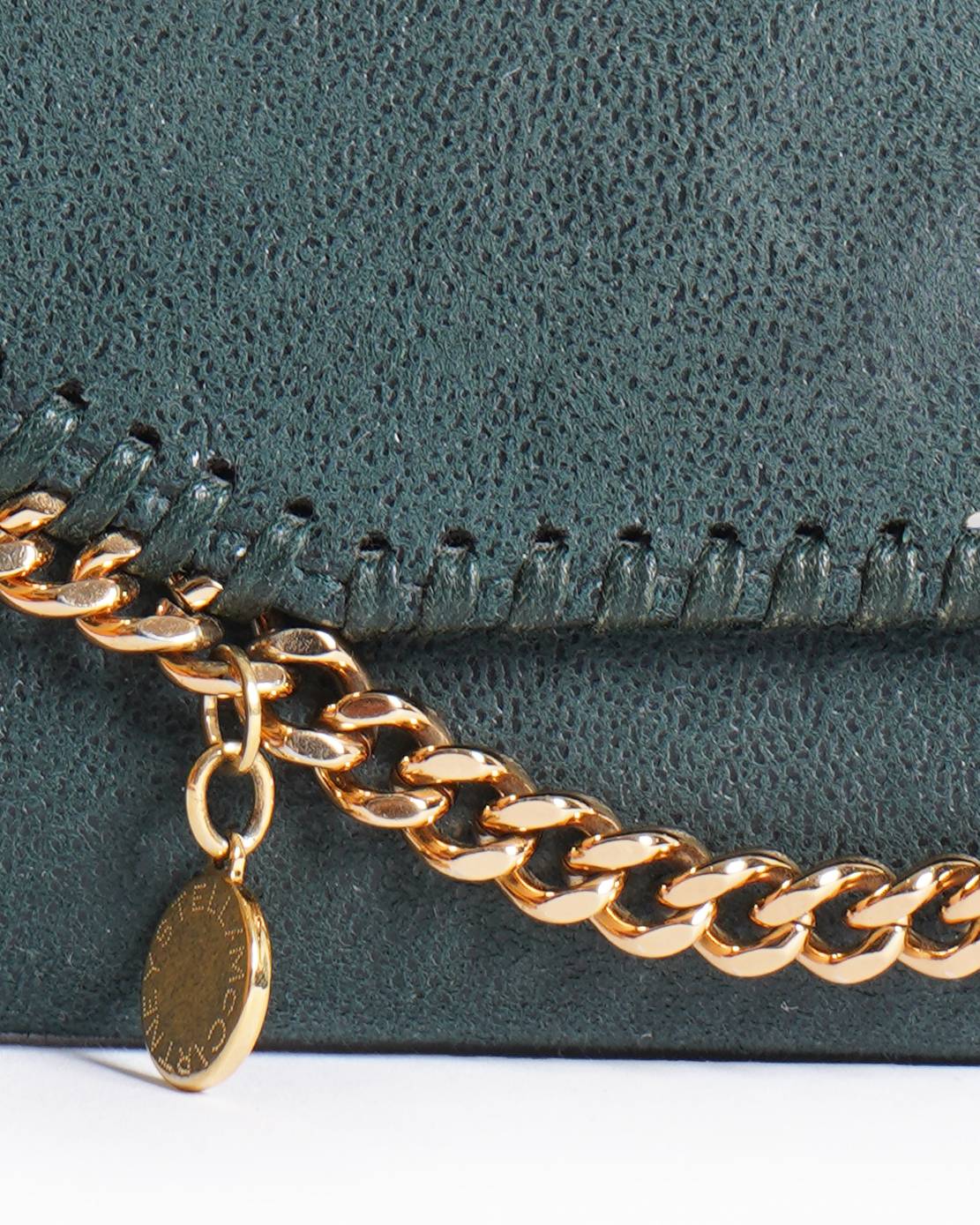 Stella Mccartney falabella continental wallet in green