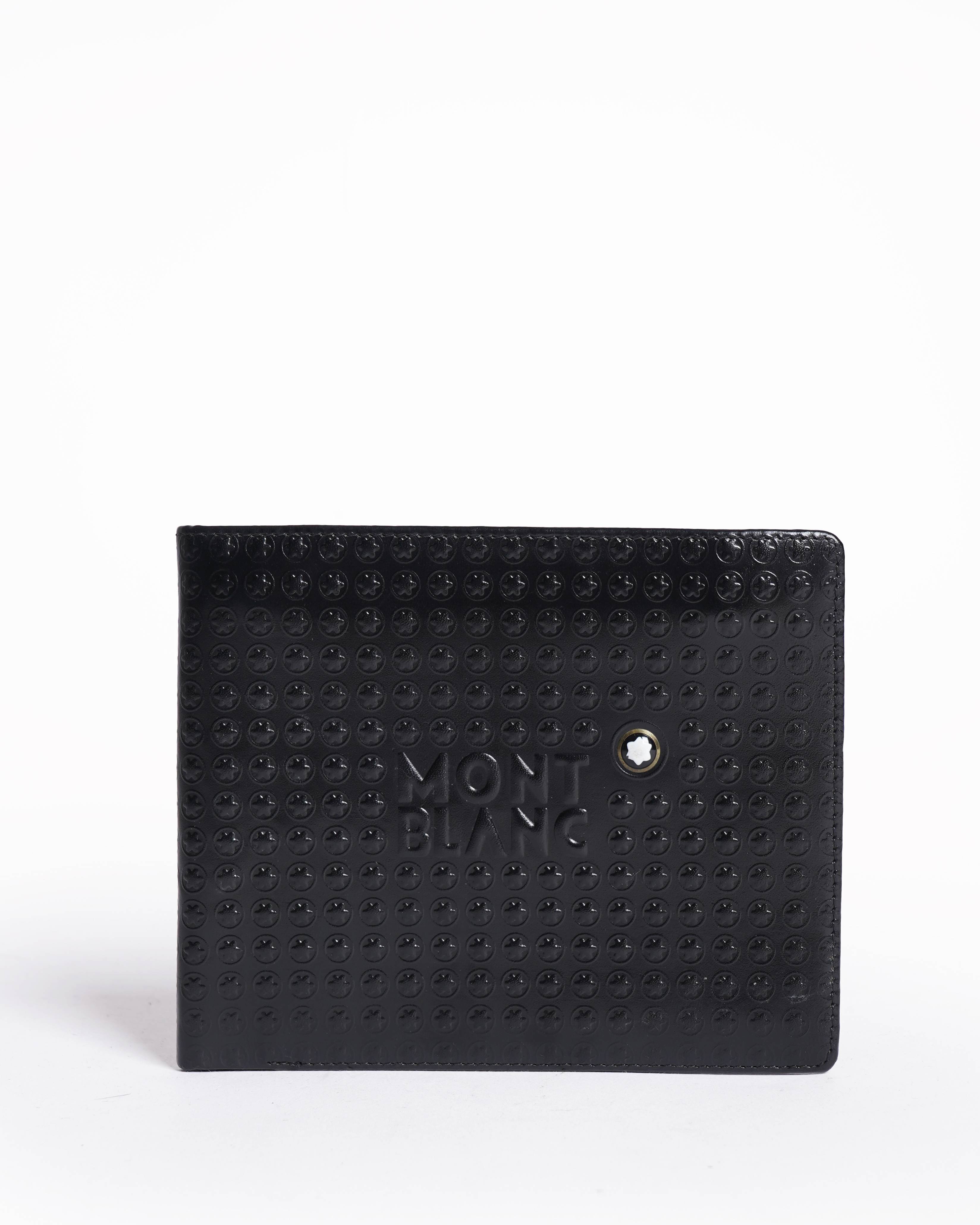 Mont Blanc black Star Logo Embossed wallet