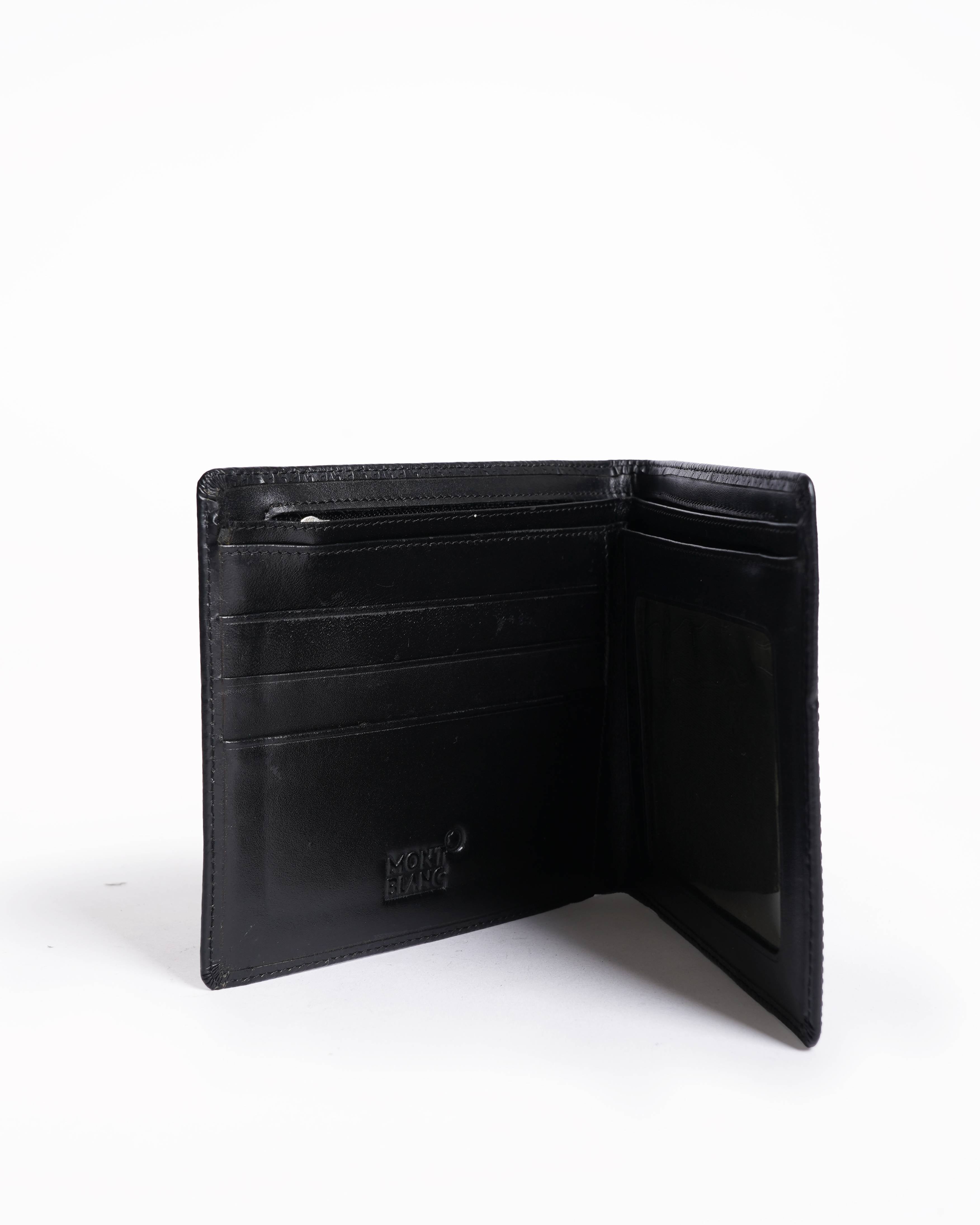 Mont Blanc black Star Logo Embossed wallet