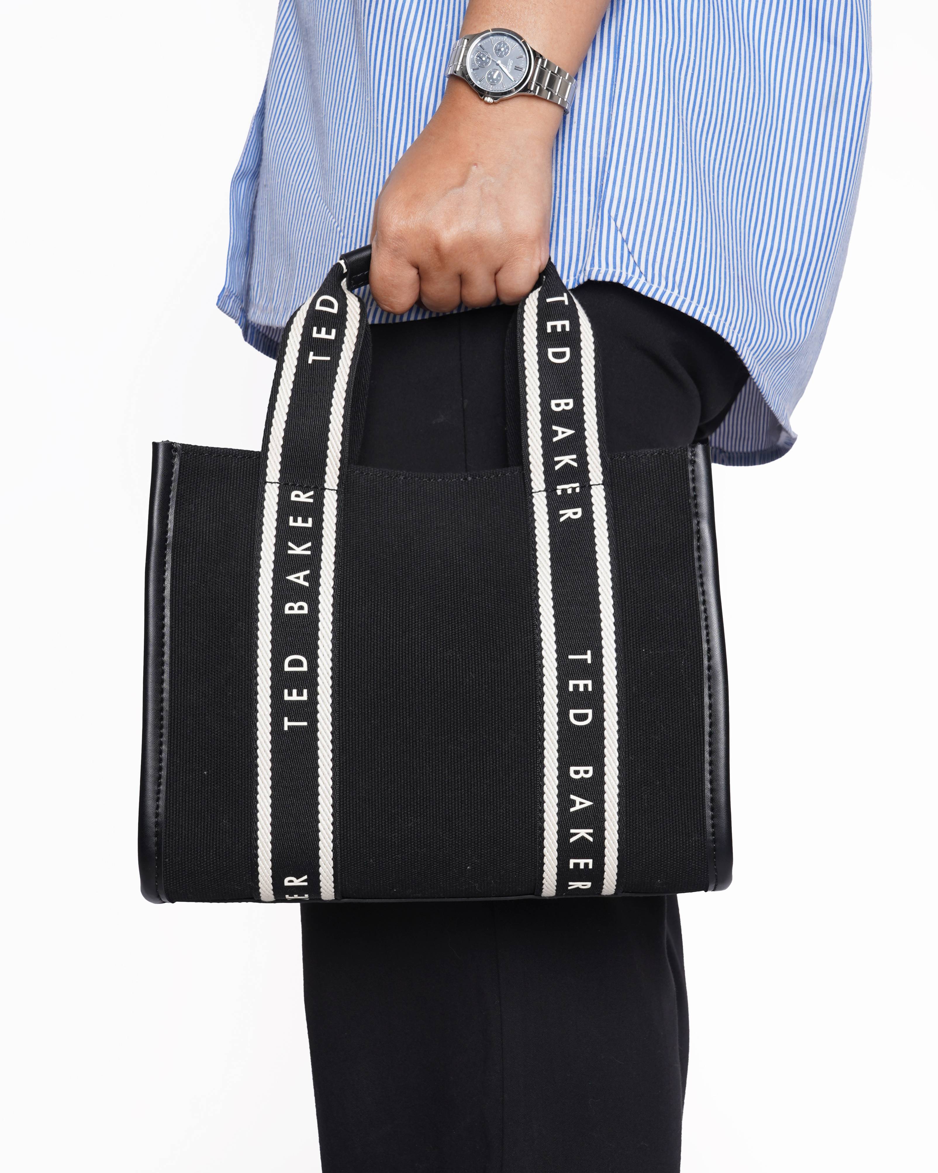 Ted Baker Black Celiane Branded Webbing Pattern Bag