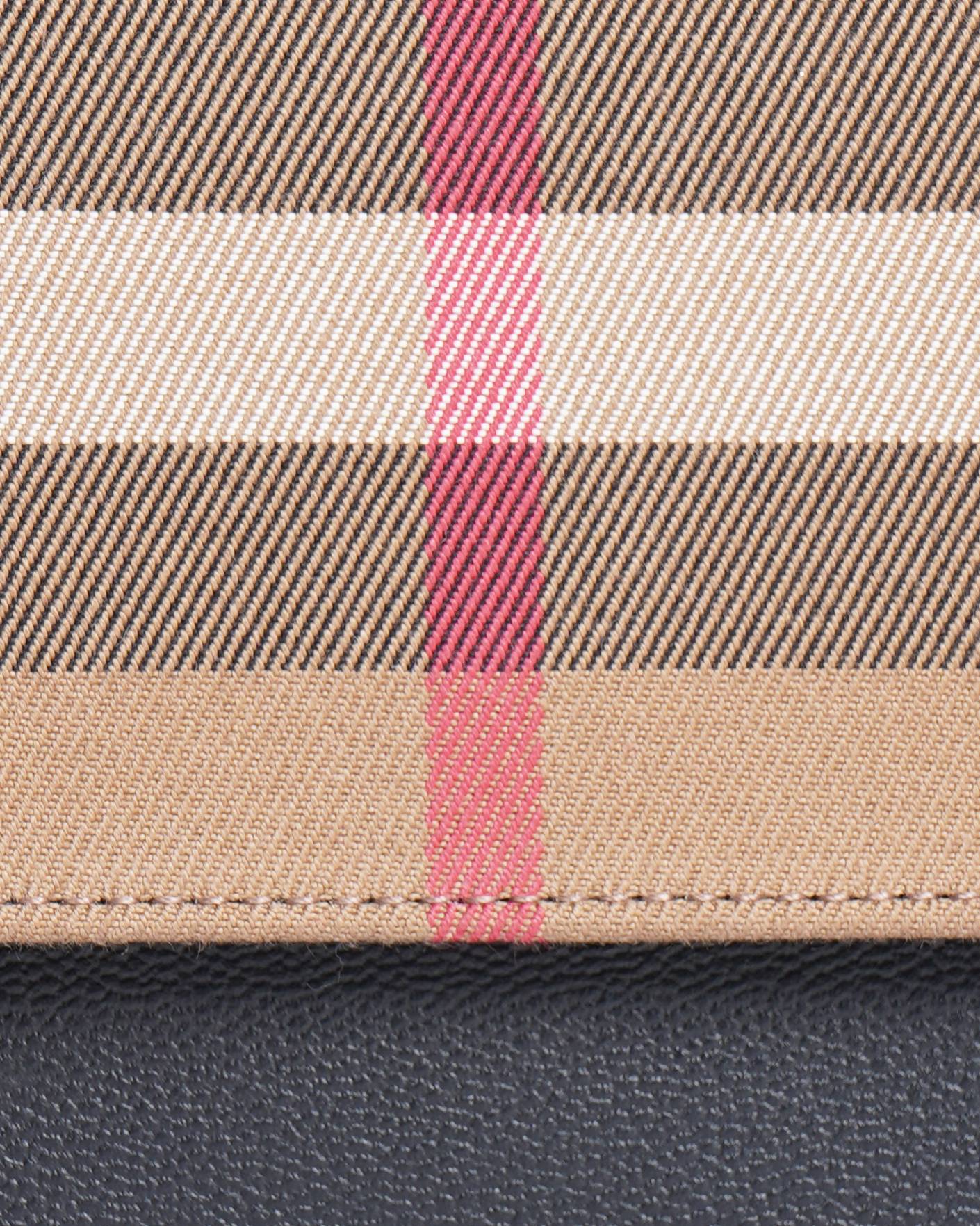 New Burberry 
House Check Black Leather Gold-Plated Madison Crossbody Bag