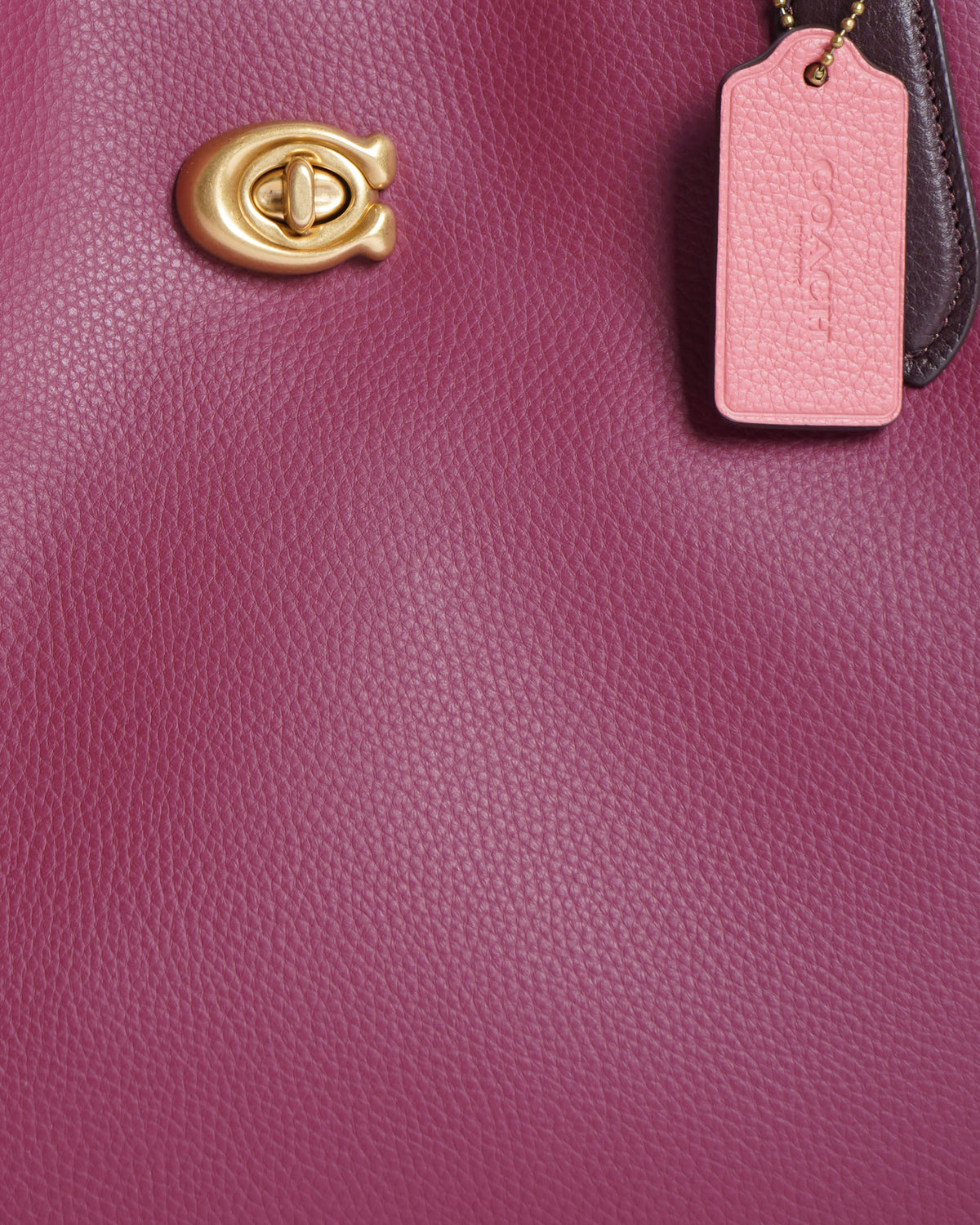 New Coach willow large tote bag in burgundy