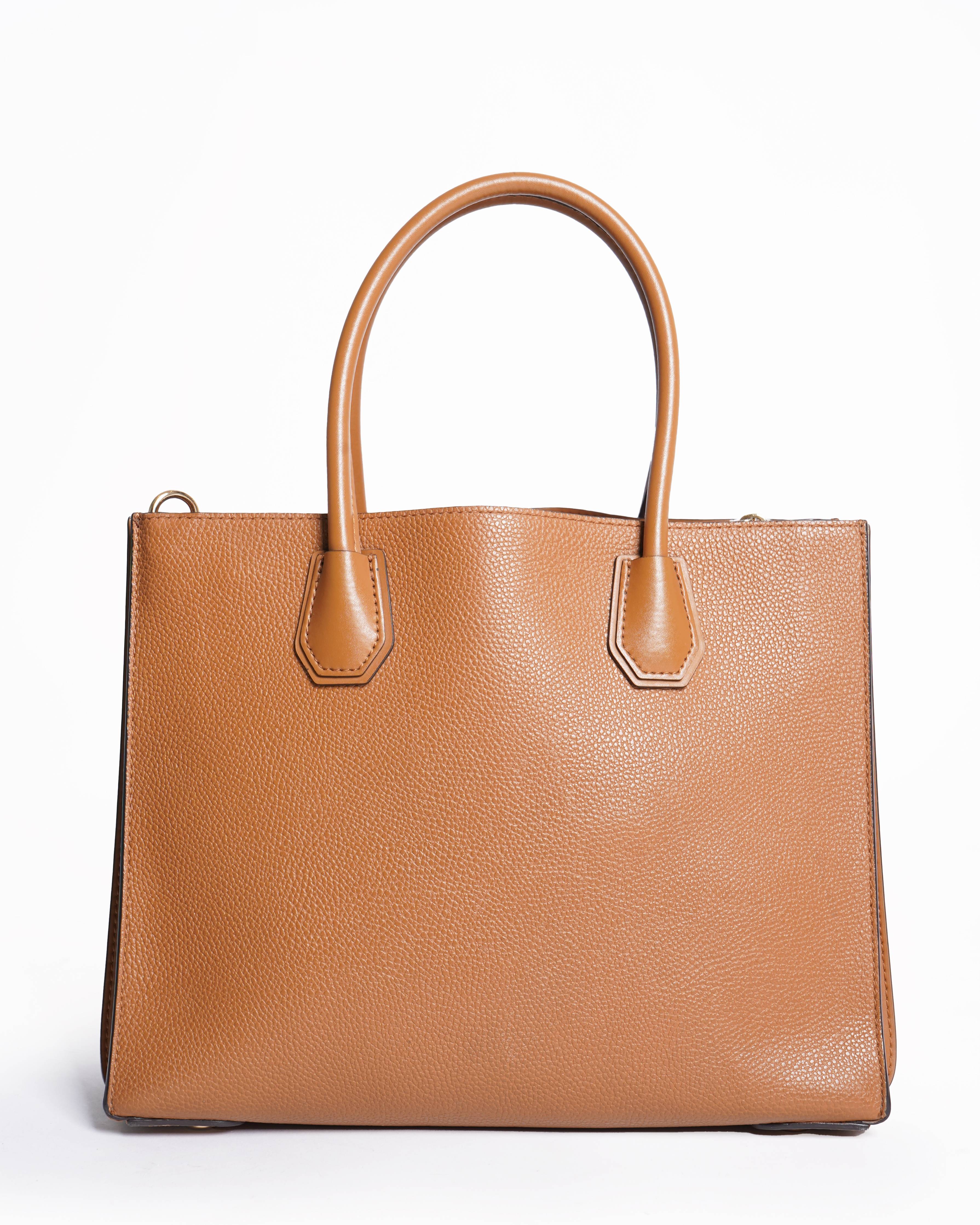Michael Kors Mercer Tote Bag In Brown WIth Detachable Shoulder Strap