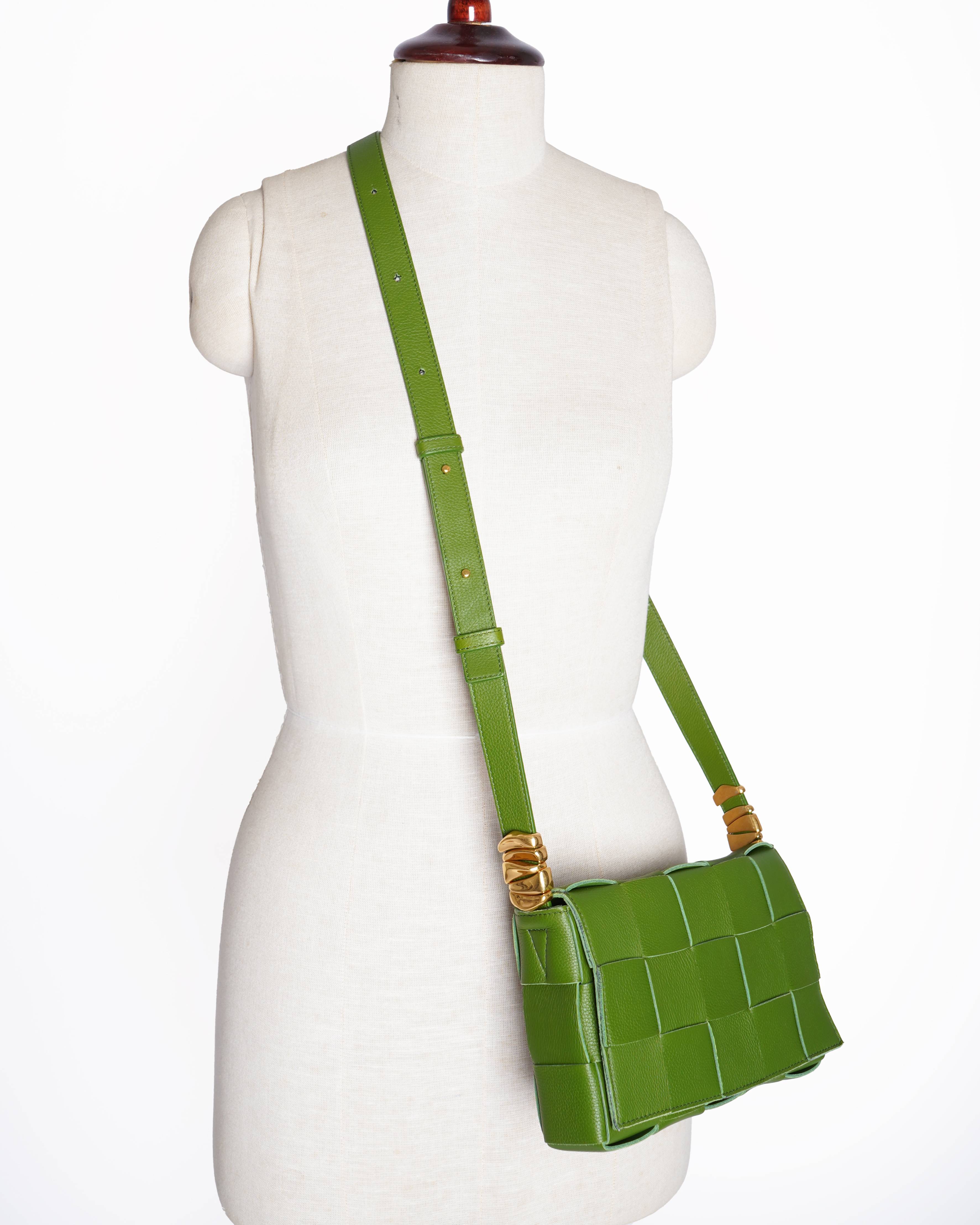 New Bottega veneta cassette crossbody bag in green