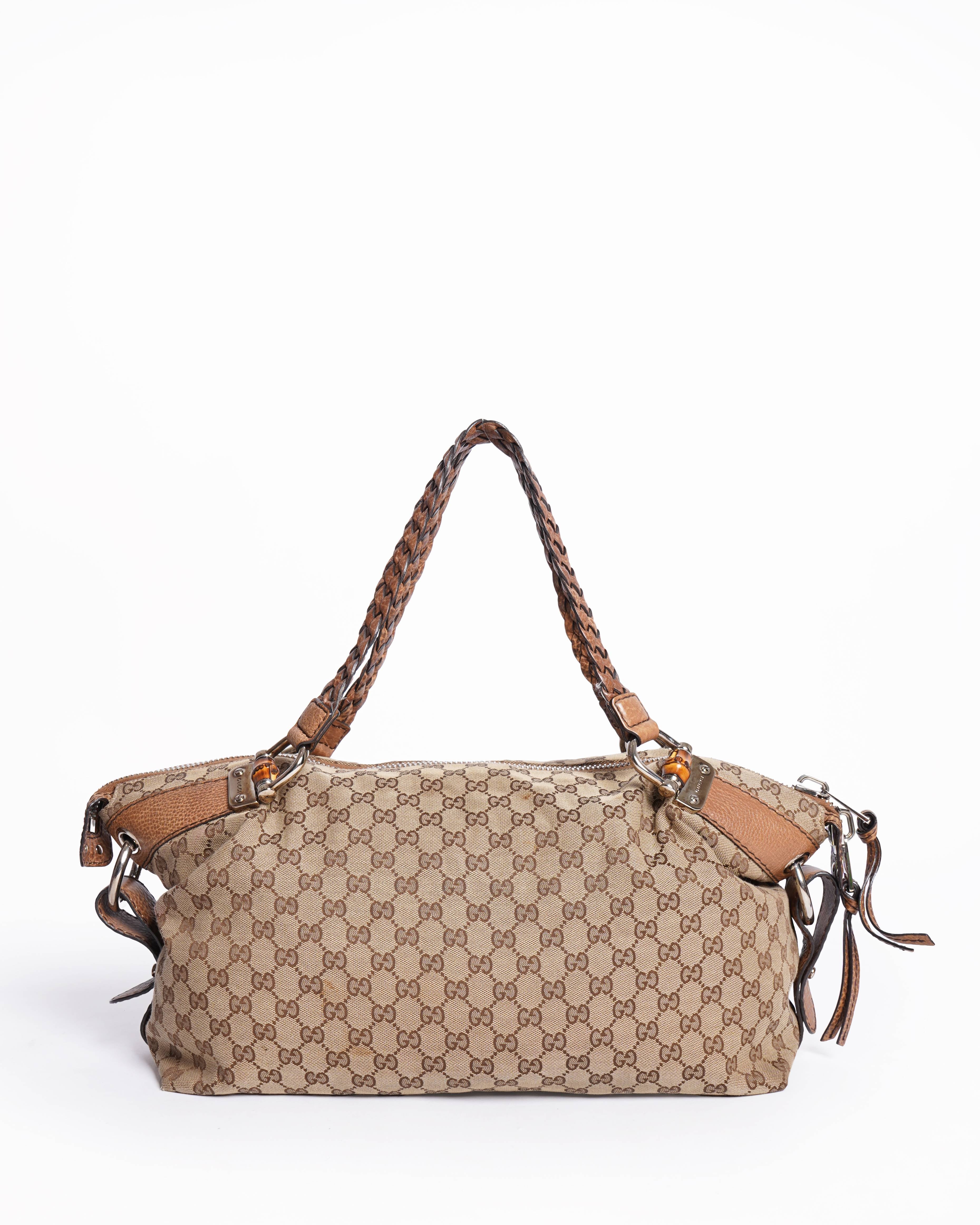 Gucci
Beige GG Canvas and Leather Medium Bamboo Bar Shoulder Bag