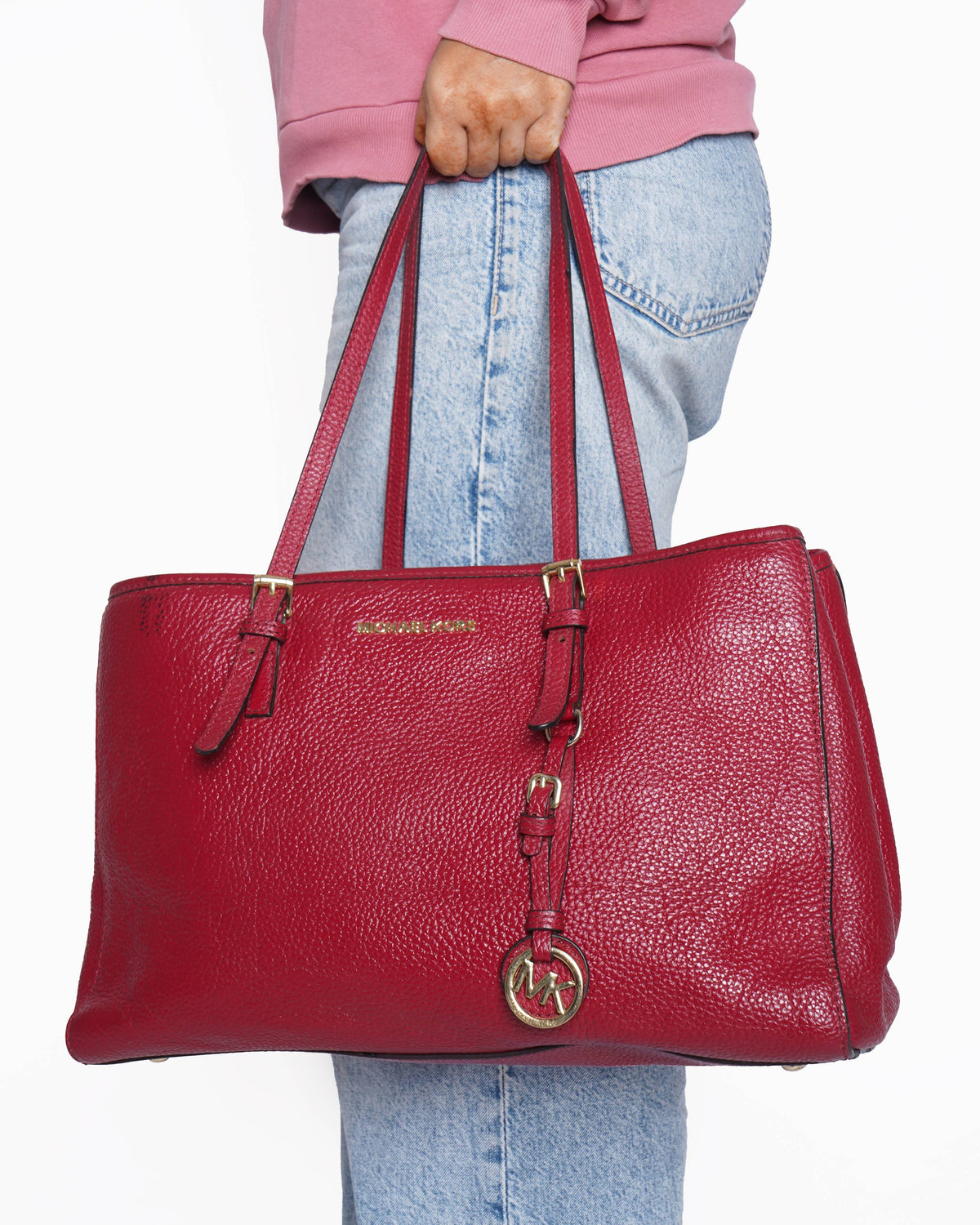 Michael Kors 
Red jet set tote