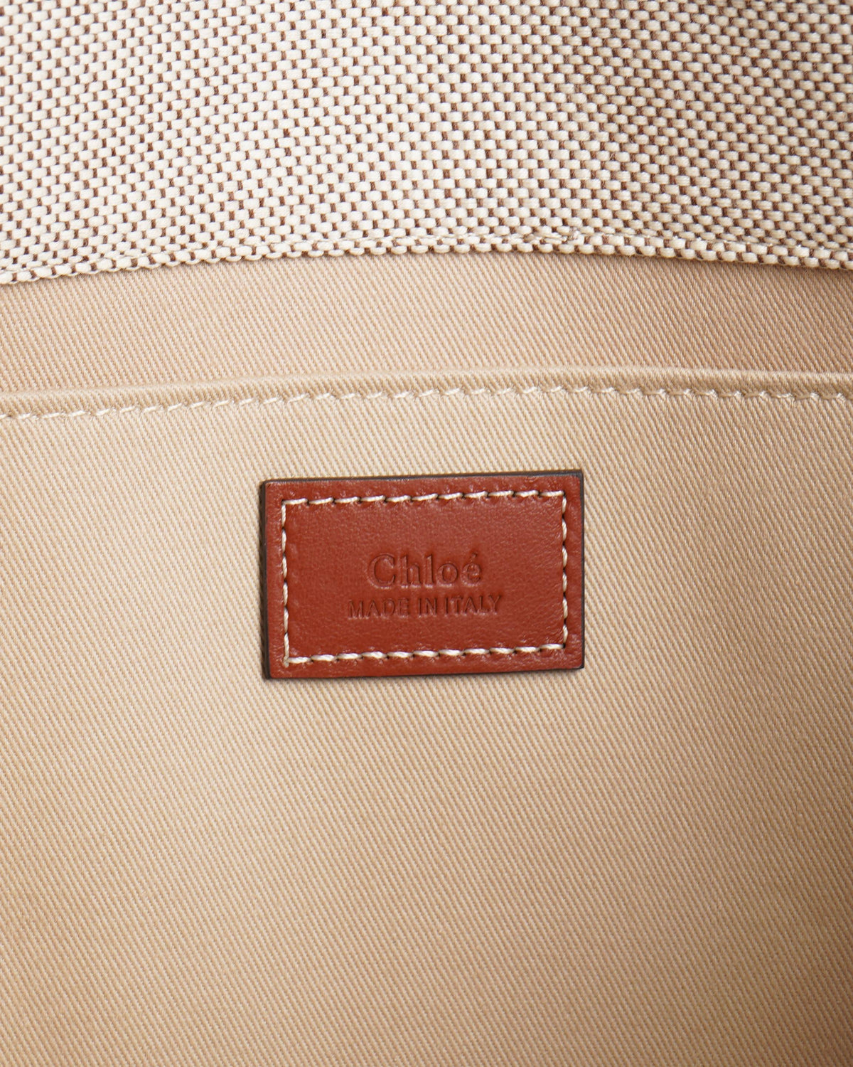 Chloé woody large canvas tote bag