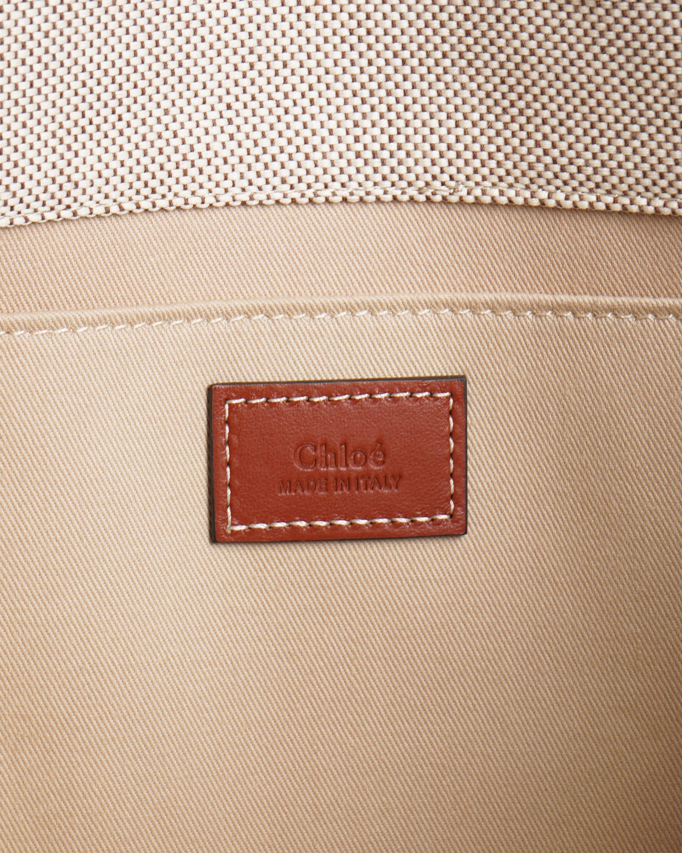 Chloé woody large canvas tote bag