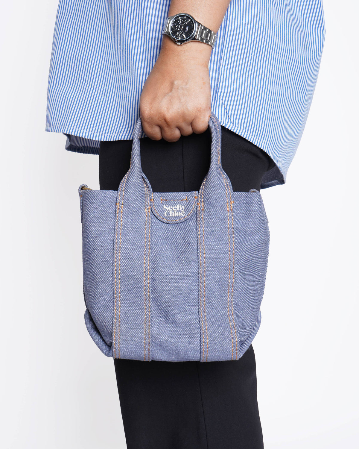 See By Chloé Blue Denim Crossbody Bag