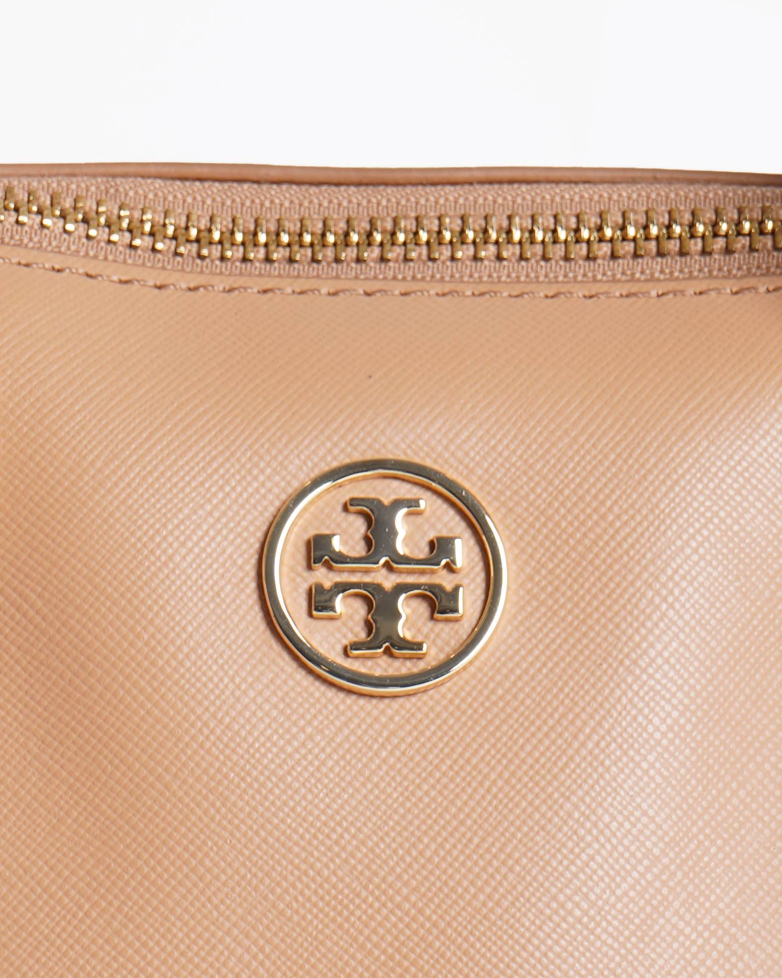 Tory Burch Robinson Dome Satchel in a beige