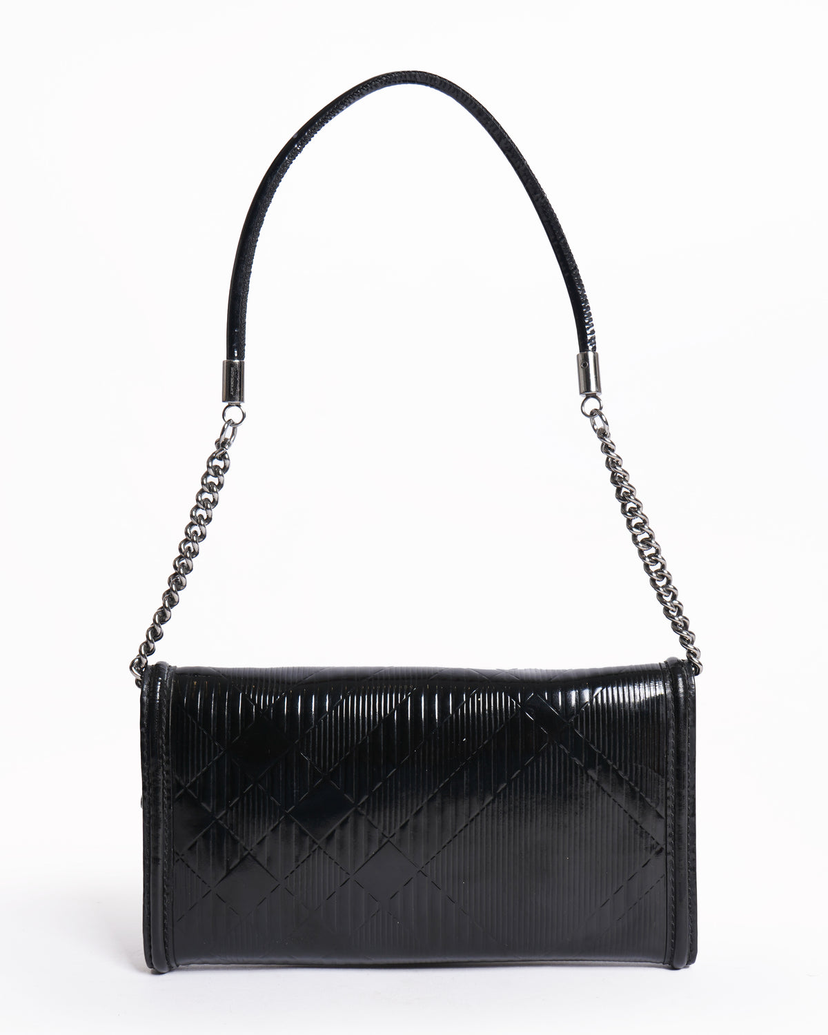 Burberry 
London plaid pattern zip around clutch wallet