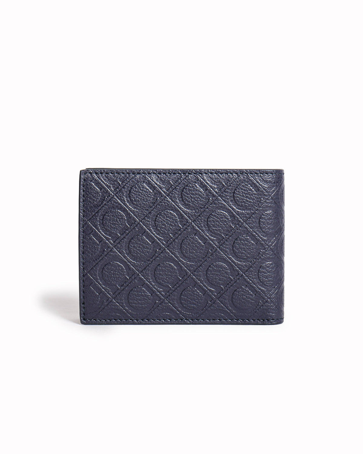 Ferragamo Gancini Embossed Leather Bi-Fold Wallet