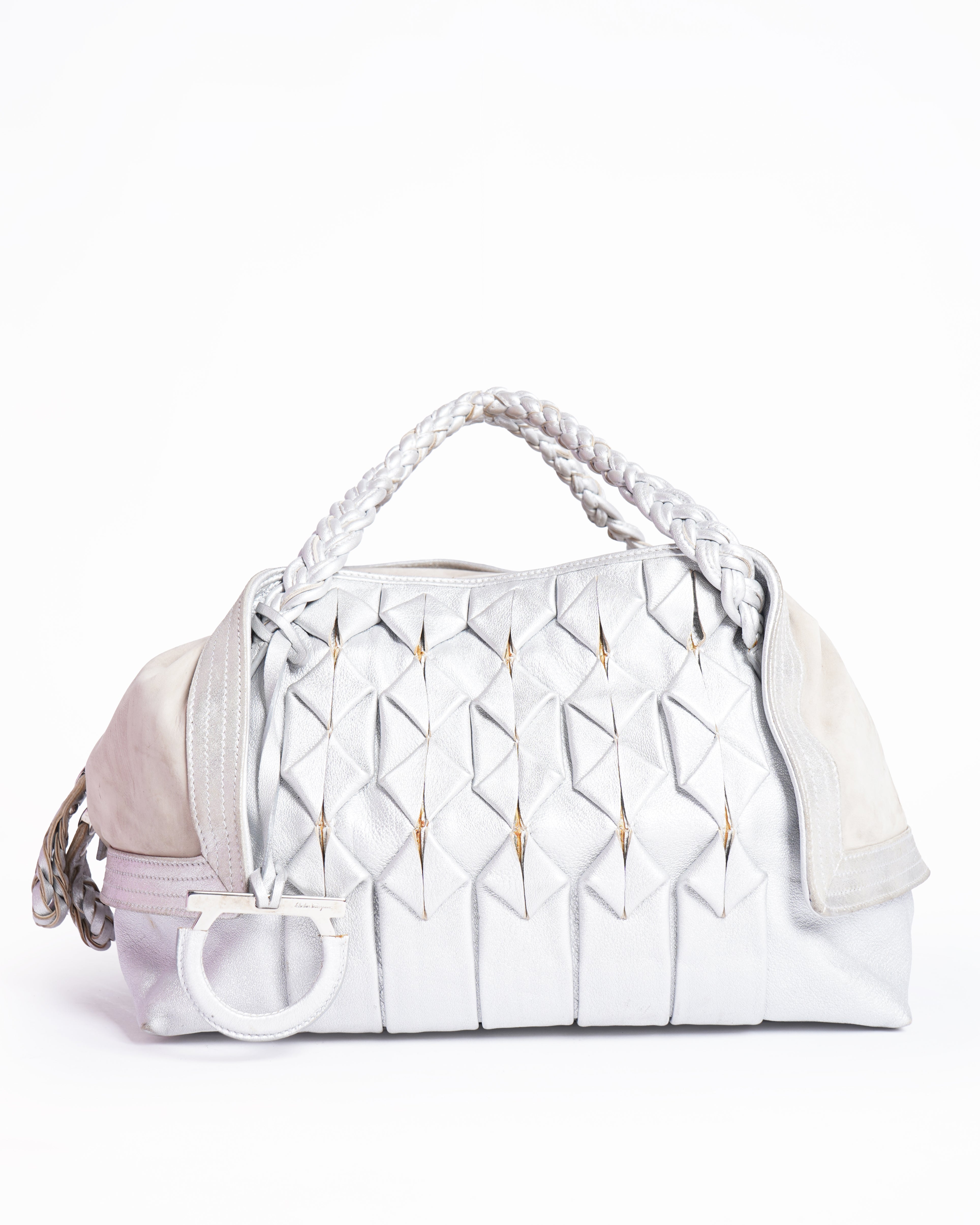 Salvatore Ferragamo Silver Handbag