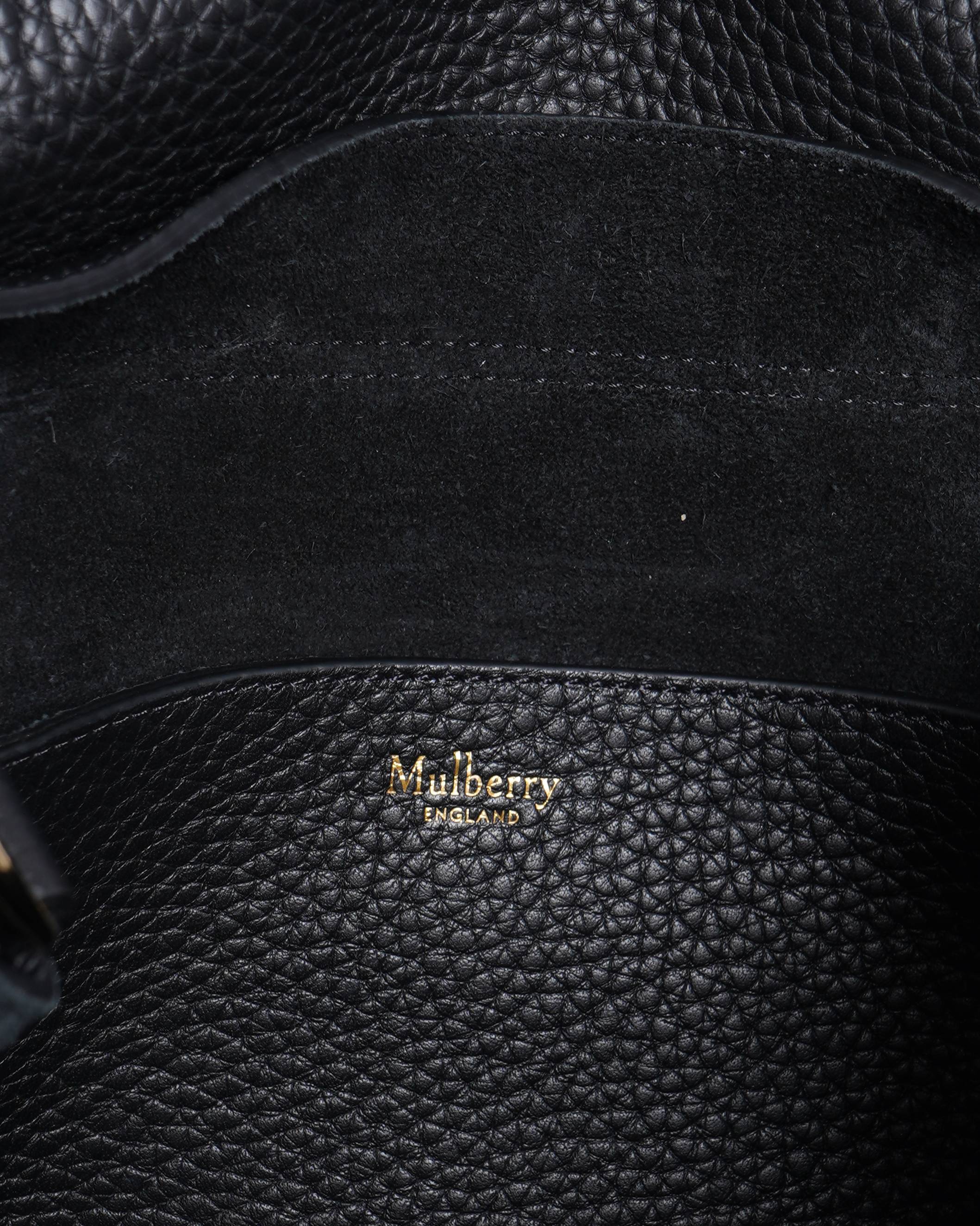 Mulberry Black Heavy Grain Alexa Satchel