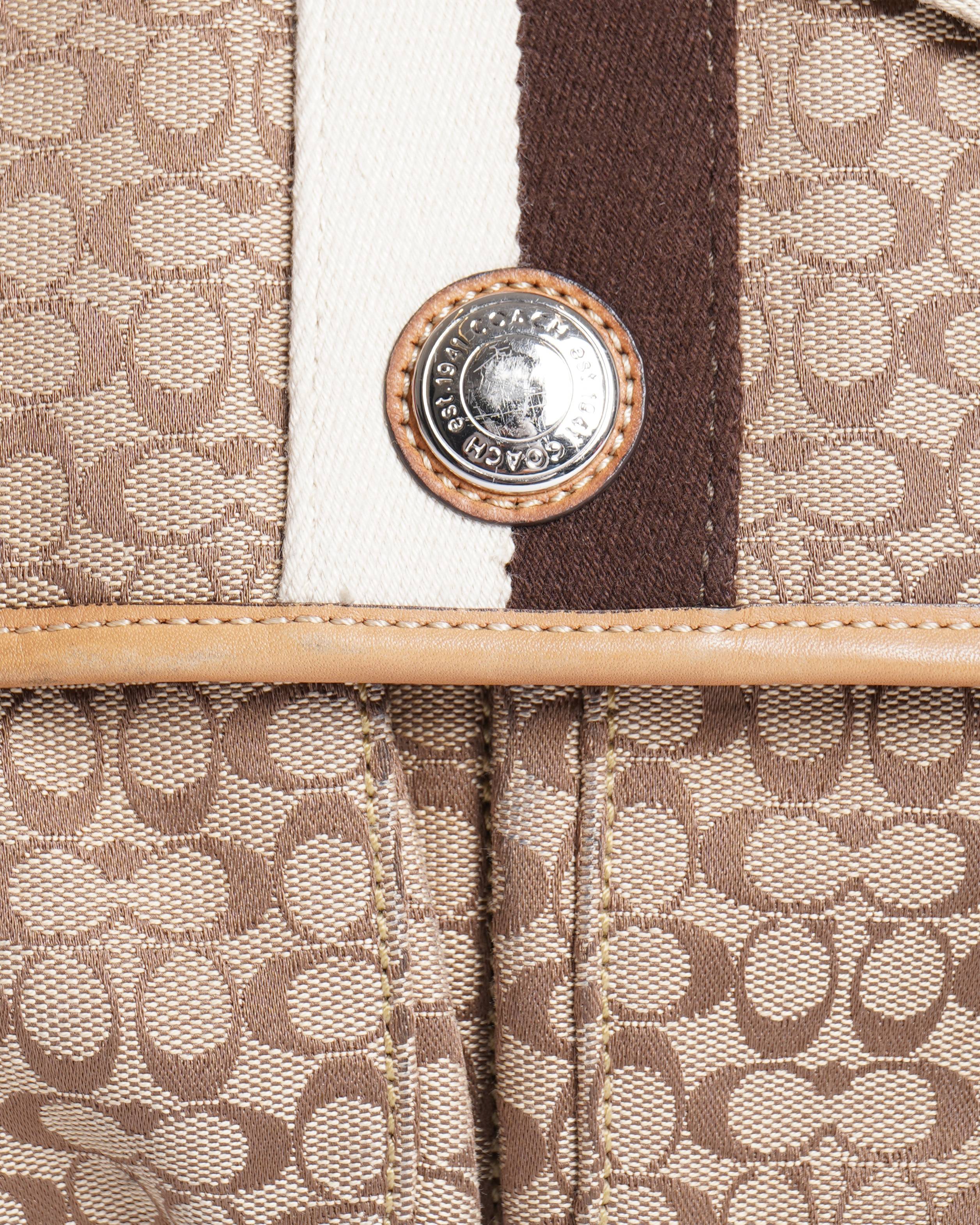 Vintage coach signature logo messenger bag