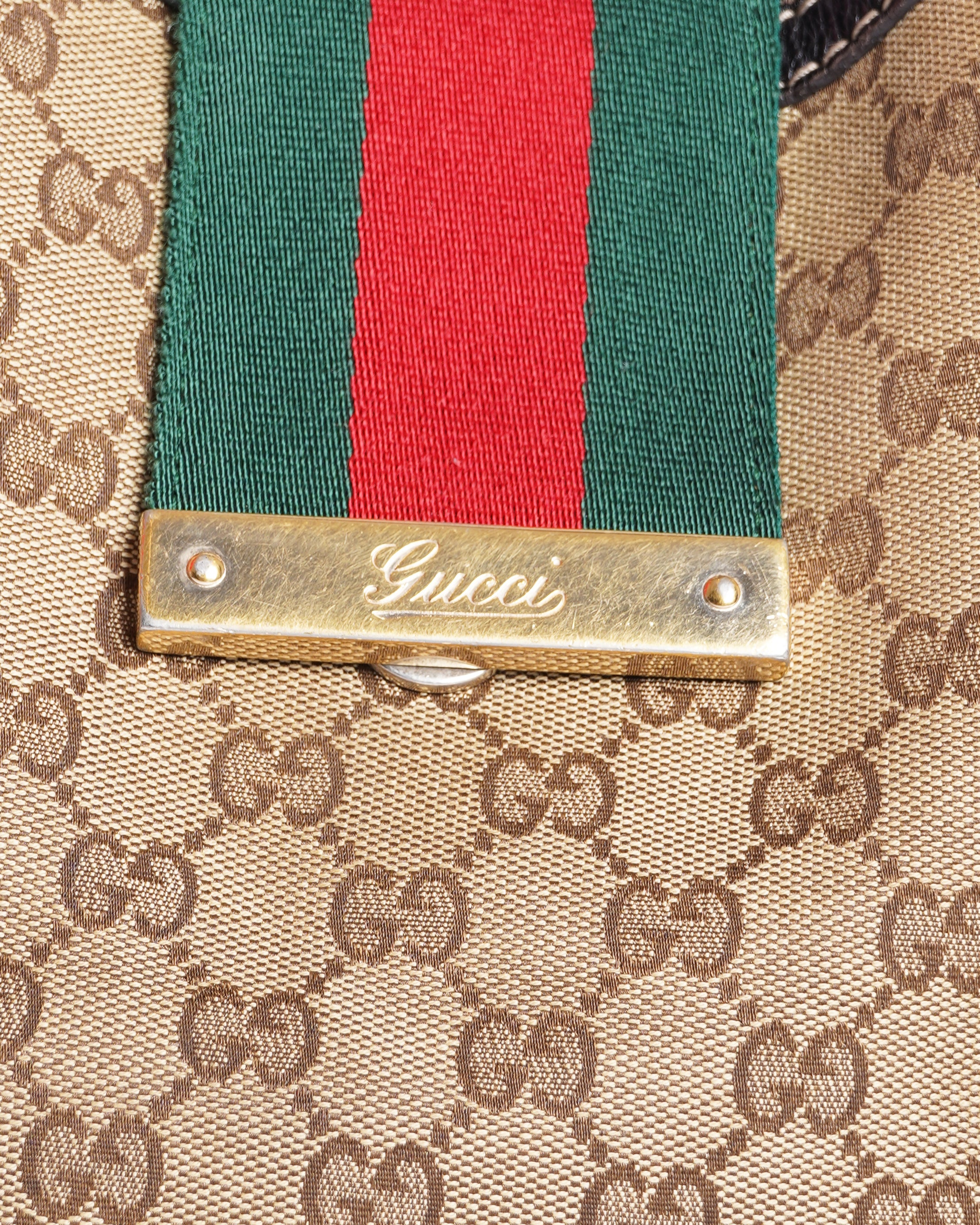 Gucci GG Canvas and Leather Medium Tote